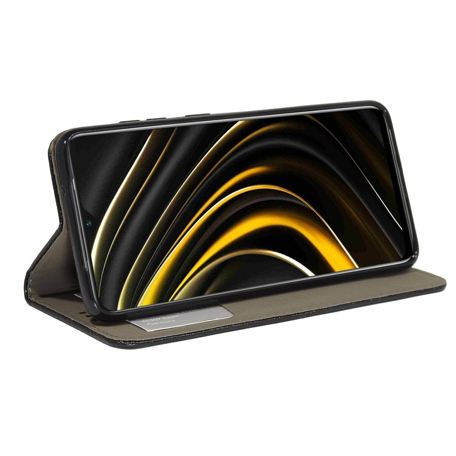 Buch Tasche "Smart" für XIAOMI POCO M3 Handy Hülle Etui Brieftasche Schutzhülle mit Standfunktion, Kartenfach Schwarz