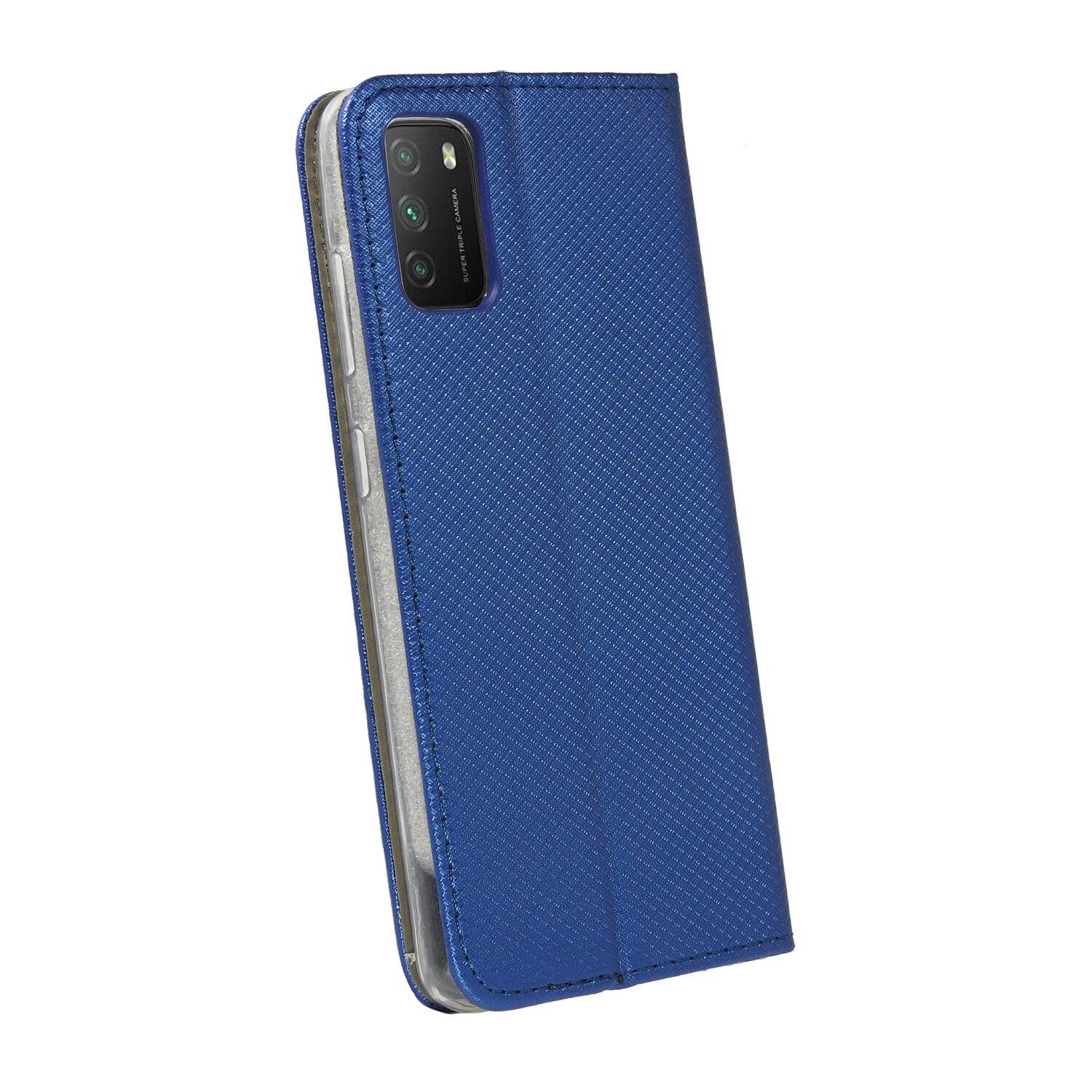 Buch Tasche "Smart" für XIAOMI POCO M3 Handy Hülle Etui Brieftasche Schutzhülle mit Standfunktion, Kartenfach Blau