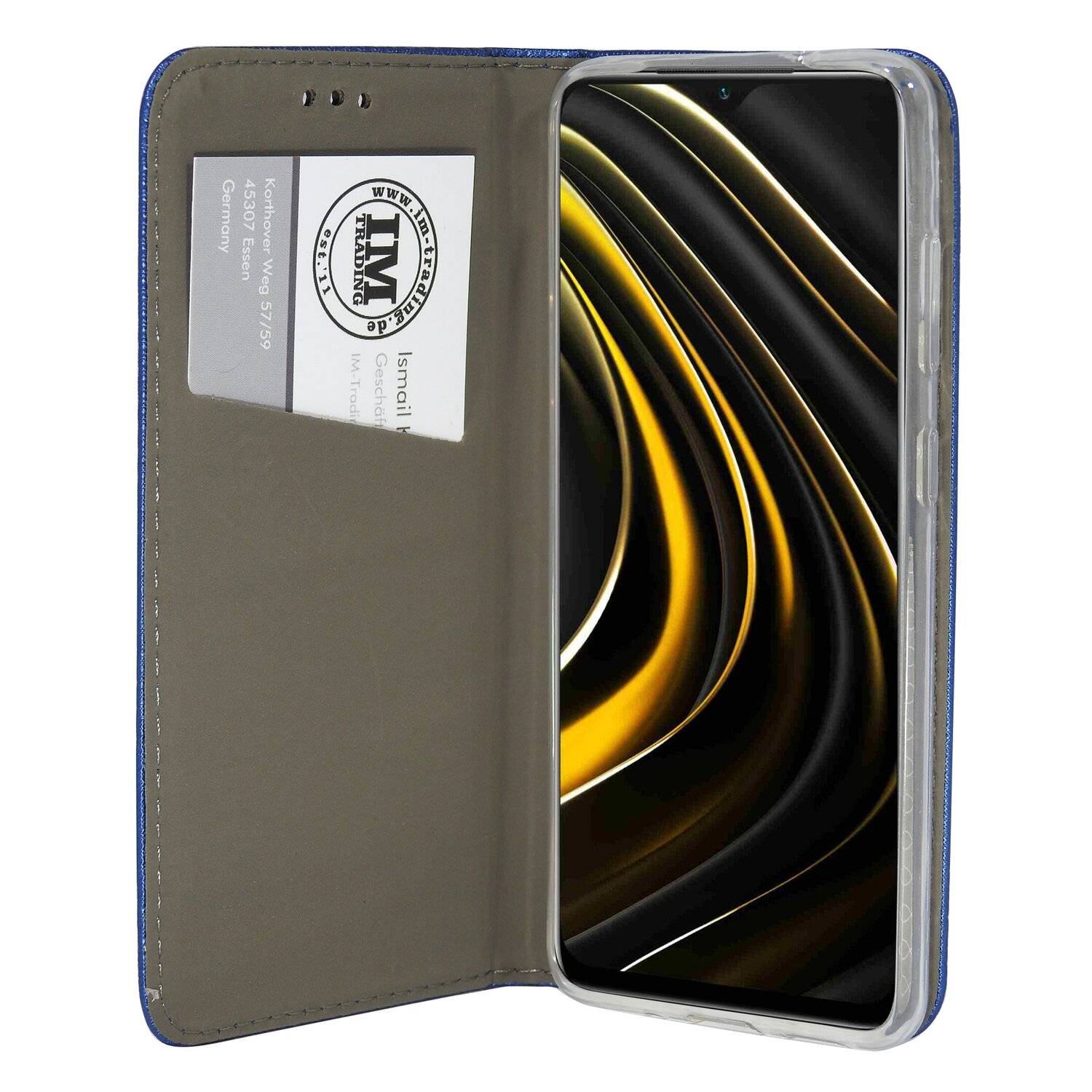 Buch Tasche "Smart" für XIAOMI POCO M3 Handy Hülle Etui Brieftasche Schutzhülle mit Standfunktion, Kartenfach Blau