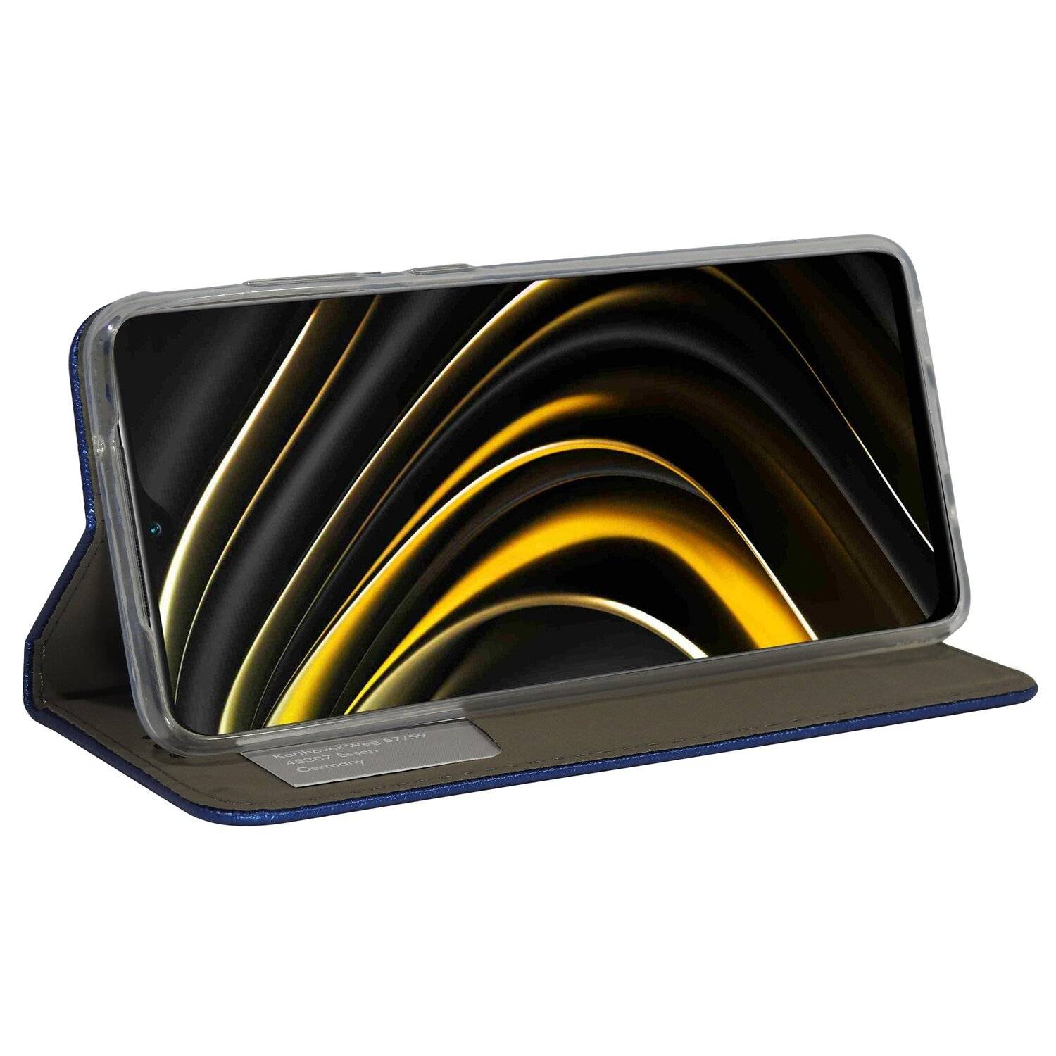 Buch Tasche "Smart" für XIAOMI POCO M3 Handy Hülle Etui Brieftasche Schutzhülle mit Standfunktion, Kartenfach Blau