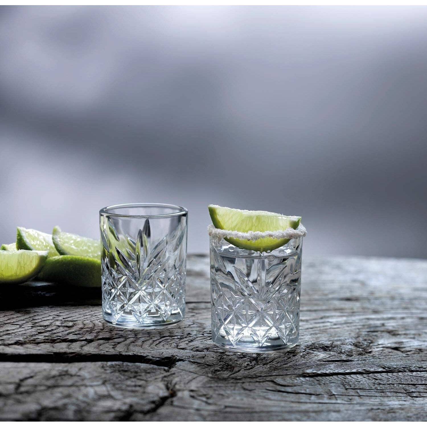 Pasabahce 52780 Whisky Timeless Schnapsglas, Shotglas, Stamper, 60ml, Glas, transparent, 4er-Set