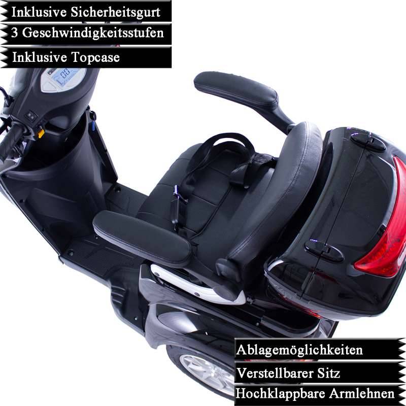 ECO ENGEL 501 Schwarz Senioren Roller 25 km/h Seniorenmobil