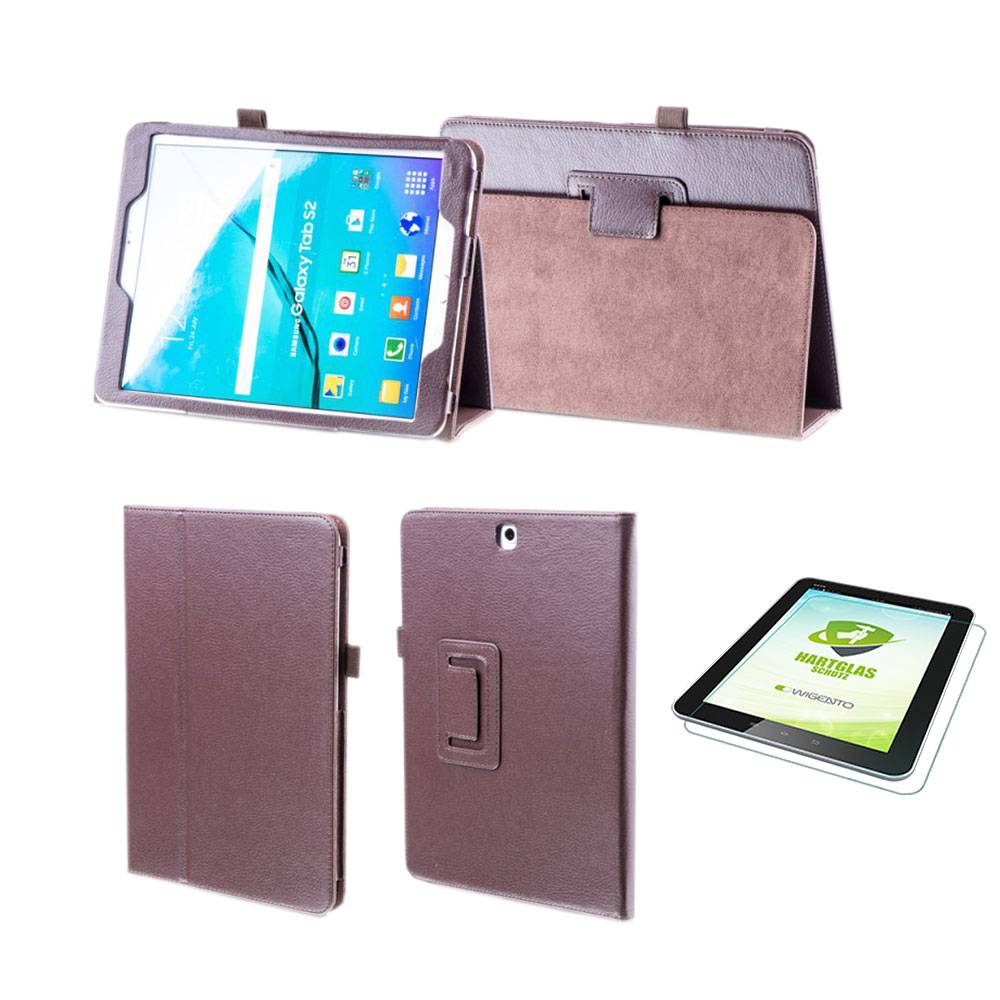 Aufstellbare Kunst-Leder Tasche für Tablet Etuis Hülle Cover Schutz Case Zubehör