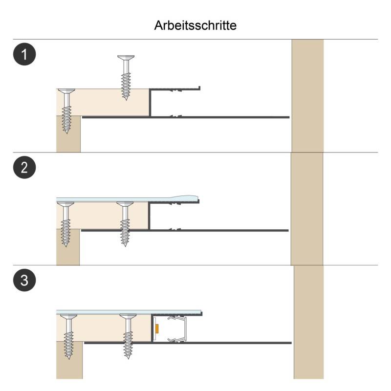10 Stück EVN Lichttechnik Trockenbauprofil APTB7AM200