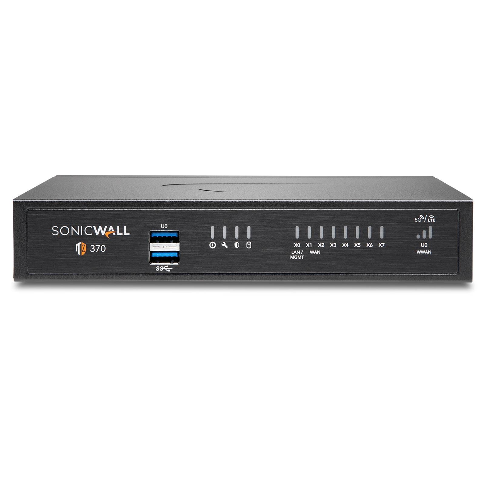 SonicWALL TZ370 - Sicherheitsgerät - GigE - Desktop - 8-Port Firewall Appliance