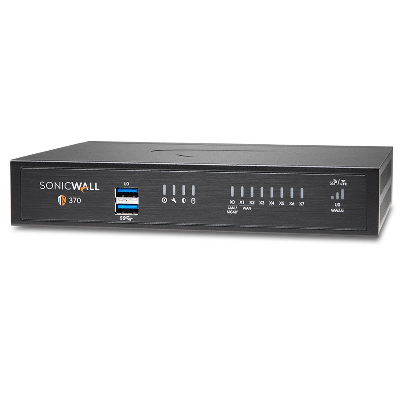 SonicWall TZ 370 Firewall TotalSecure Essential Edition, 3 Jahre („3 & Free“ Promo)