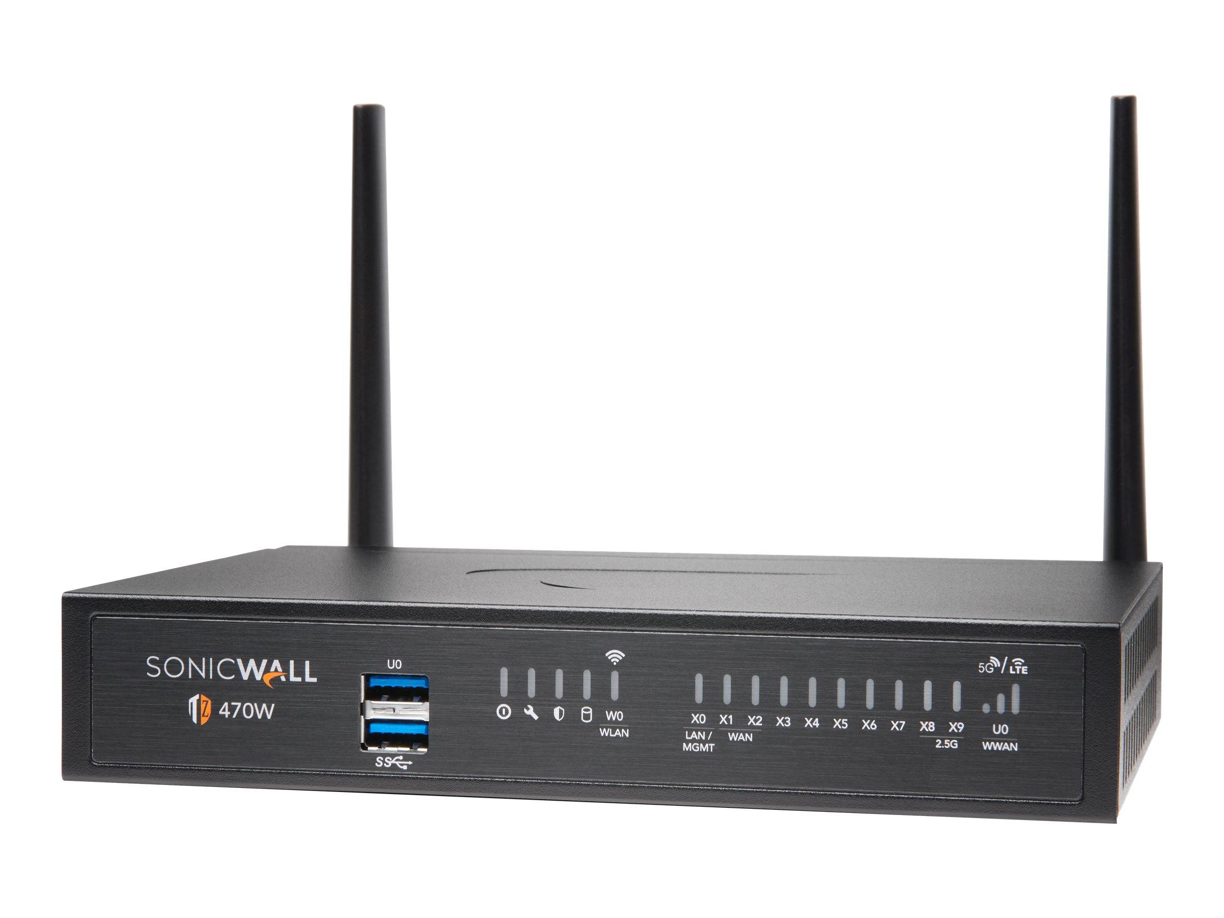 SonicWall TZ470W - Advanced Edition - Sicherheitsgerät - GigE, 2.5 GigE, 802.11ac Wave 2 - Wi-Fi 5 - 2.4 GHz, 5 GHz - onicWALL Secure Upgrade Plus