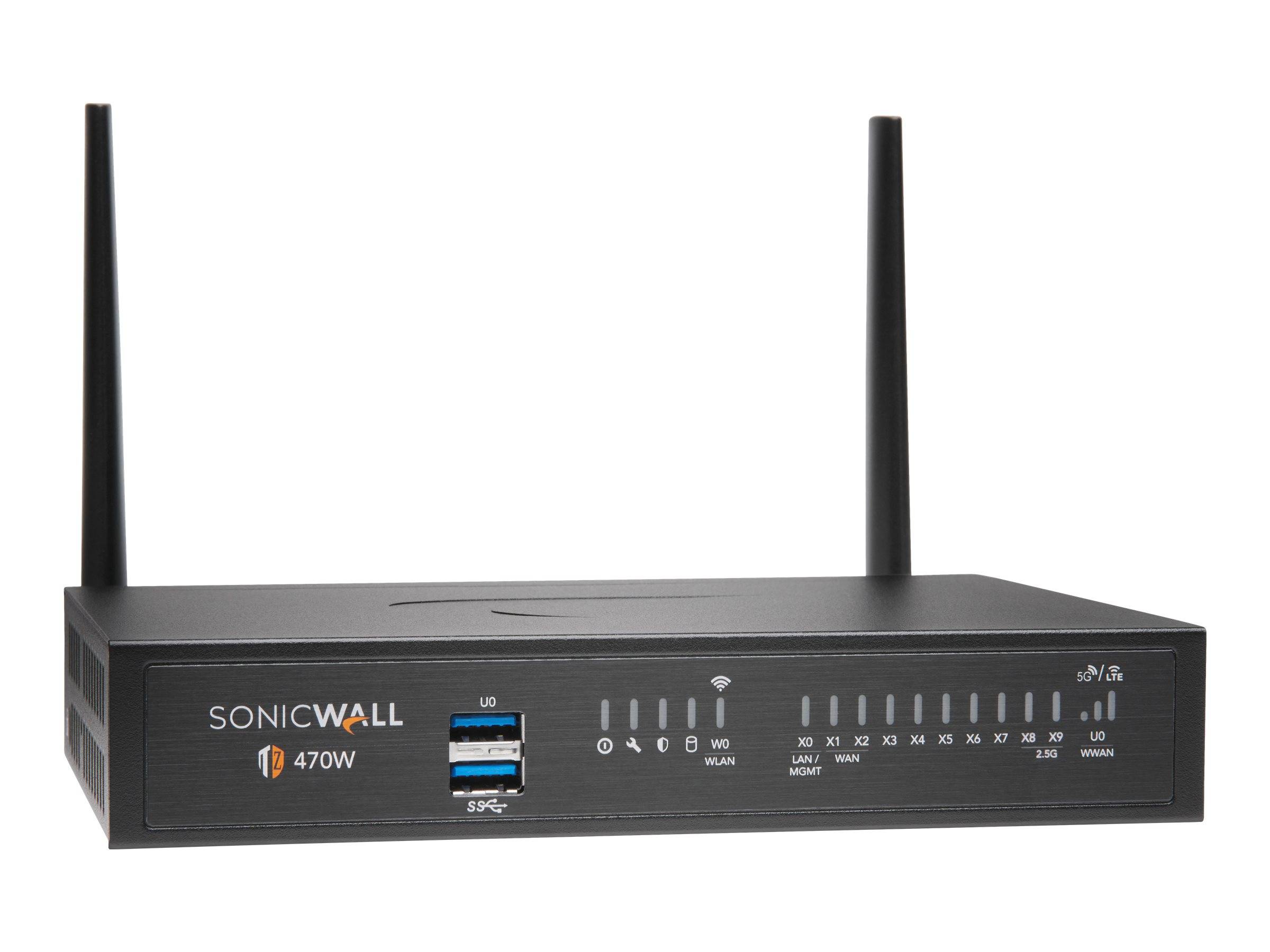 SonicWall TZ470W - Advanced Edition - Sicherheitsgerät - GigE, 2.5 GigE, 802.11ac Wave 2 - Wi-Fi 5 - 2.4 GHz, 5 GHz - onicWALL Secure Upgrade Plus