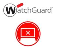 WatchGuard-Logo über einem roten Warnsymbol, das einen Laptop mit einem X zeigt und einen Fehler oder blockierten Status anzeigt.