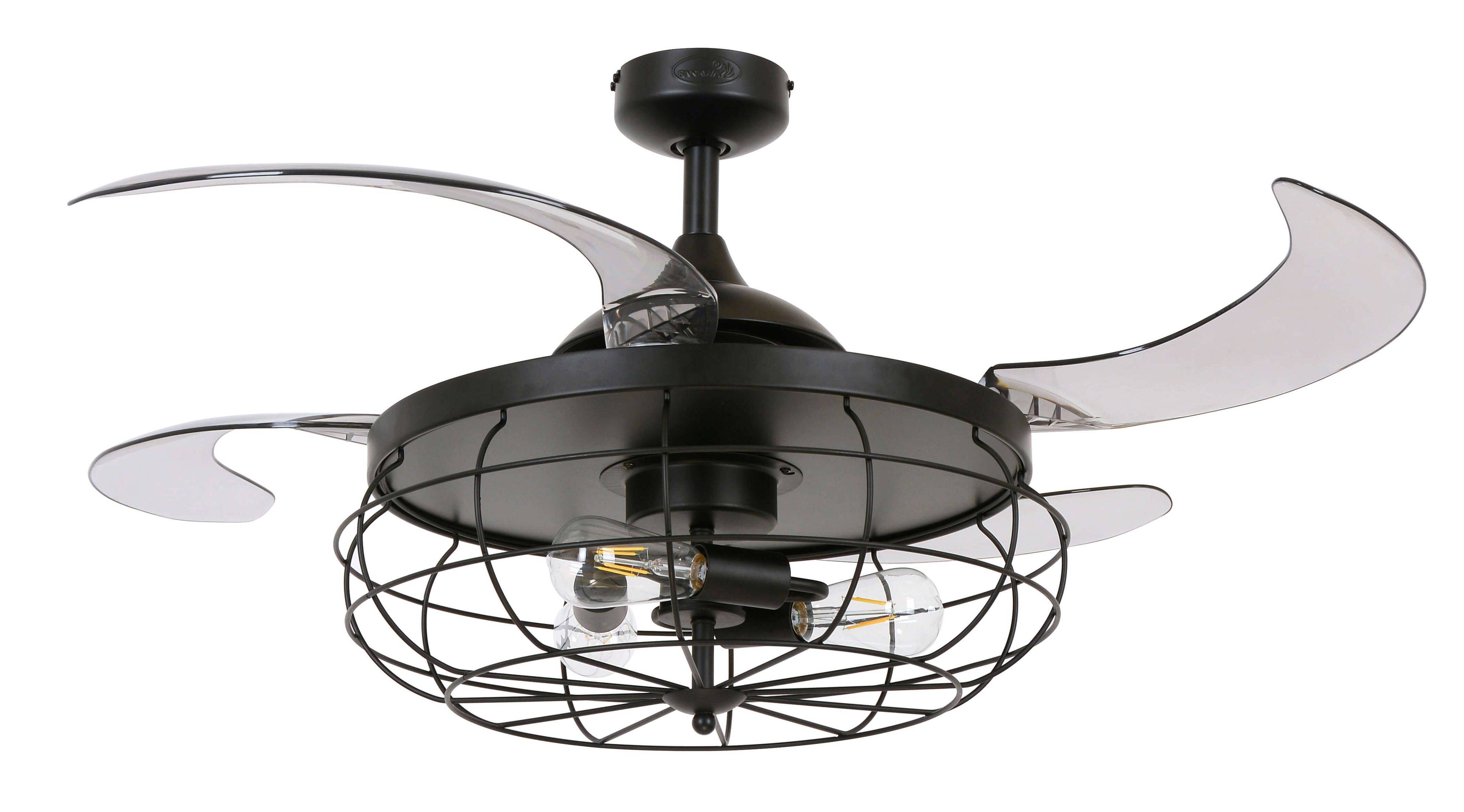 Deckenventilator Fanaway Industri Schwarz mit Licht