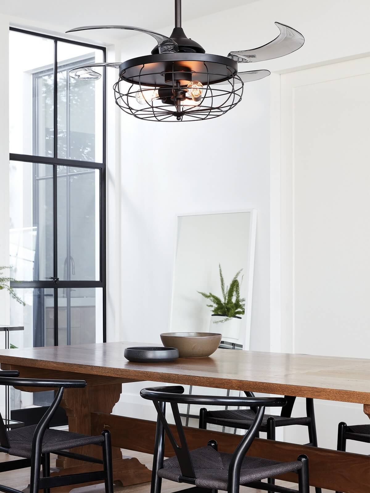 Deckenventilator Fanaway Industri Schwarz mit Licht