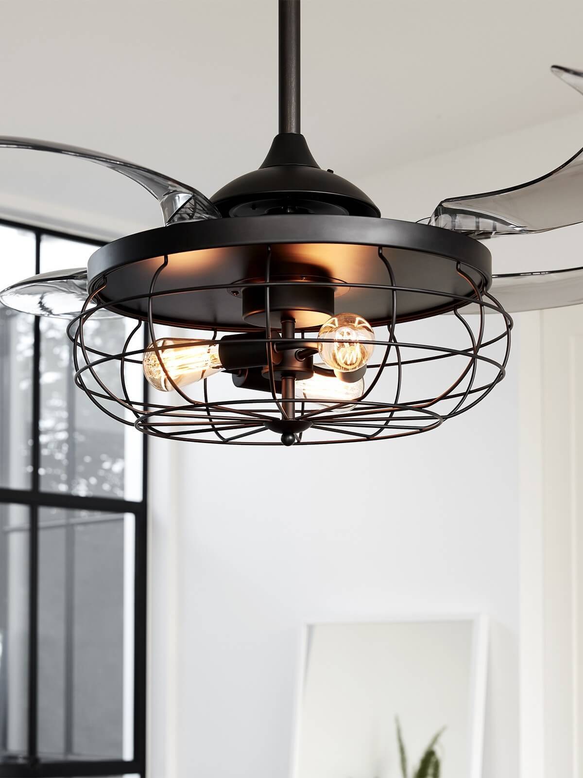 Deckenventilator Fanaway Industri Schwarz mit Licht