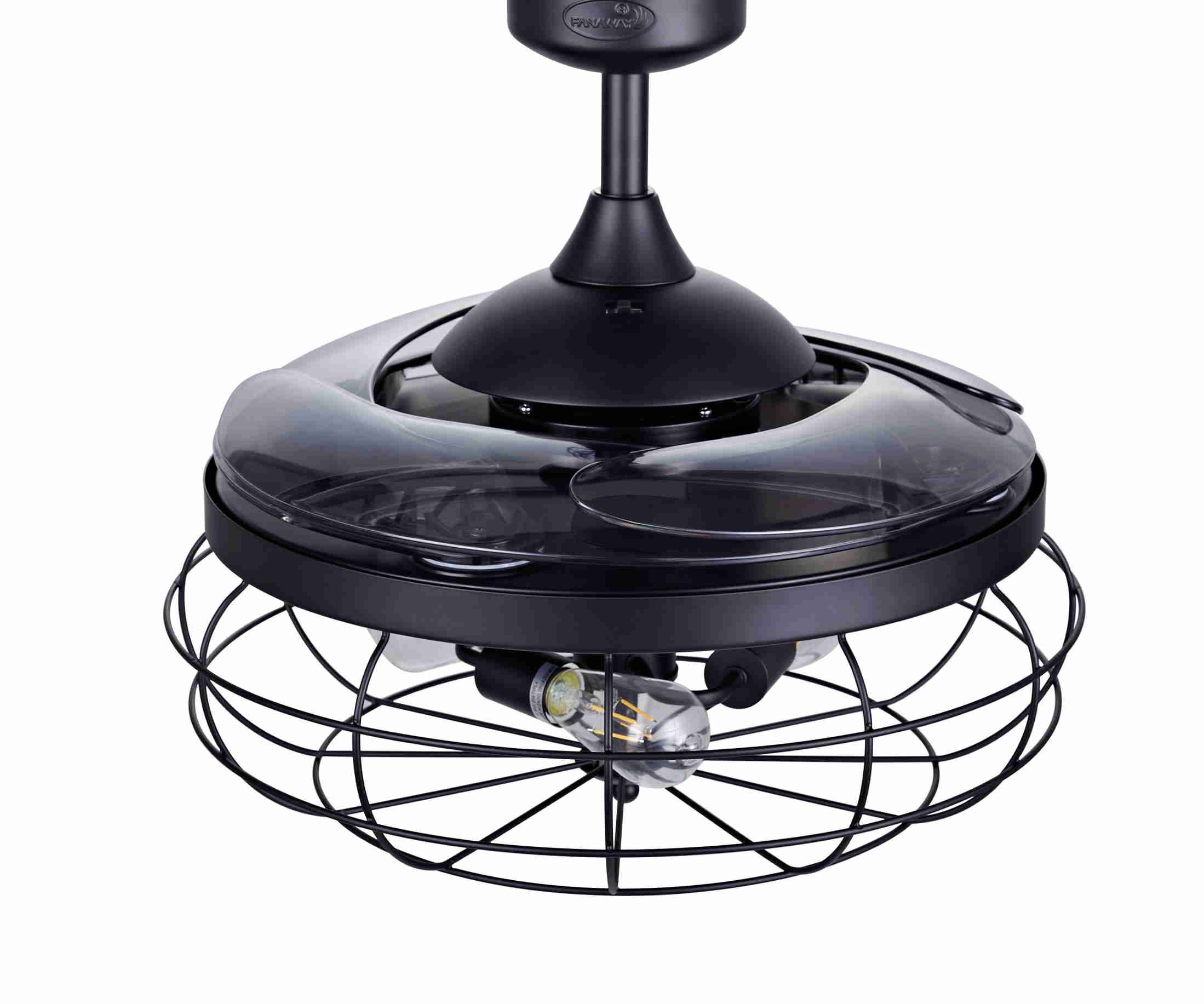Deckenventilator Fanaway Industri Schwarz mit Licht