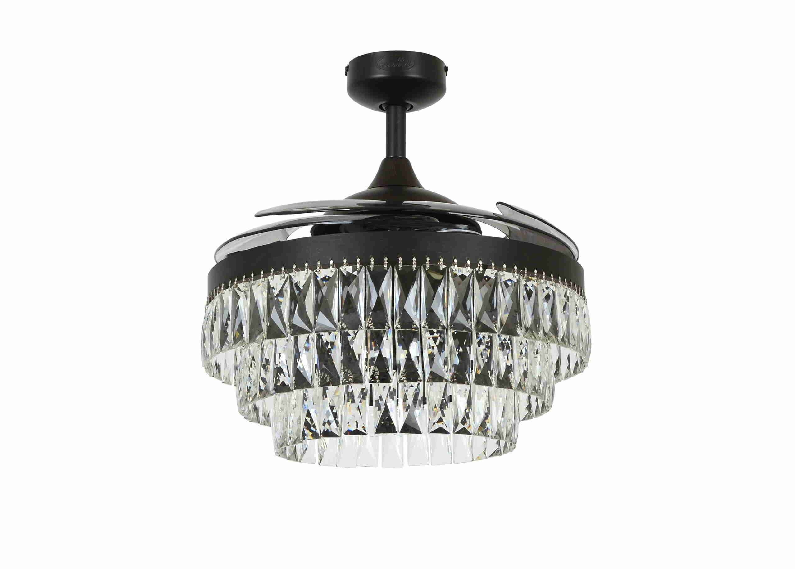 Deckenventilator Fanaway Veil Schwarz mit Licht