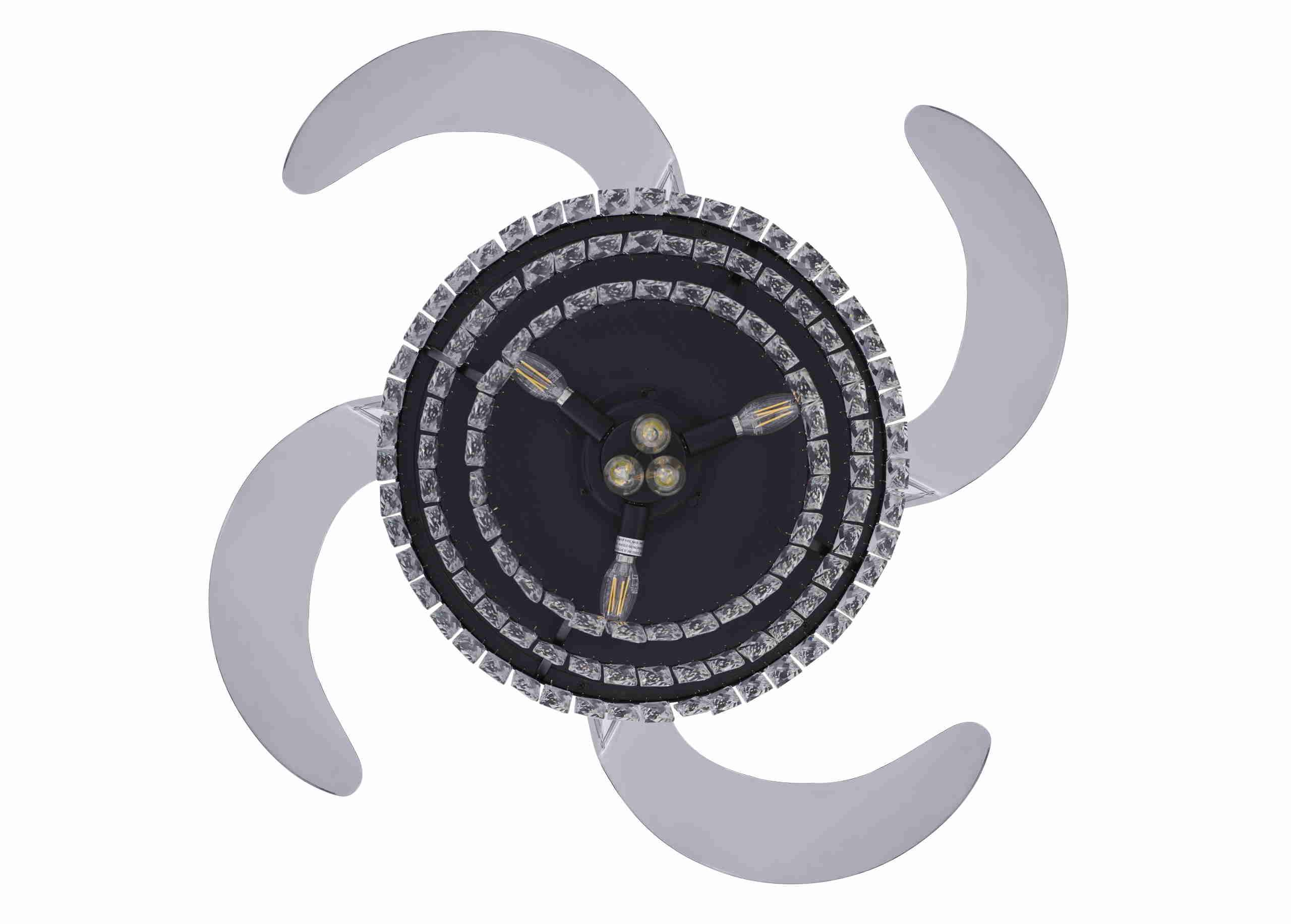 Deckenventilator Fanaway Veil Schwarz mit Licht