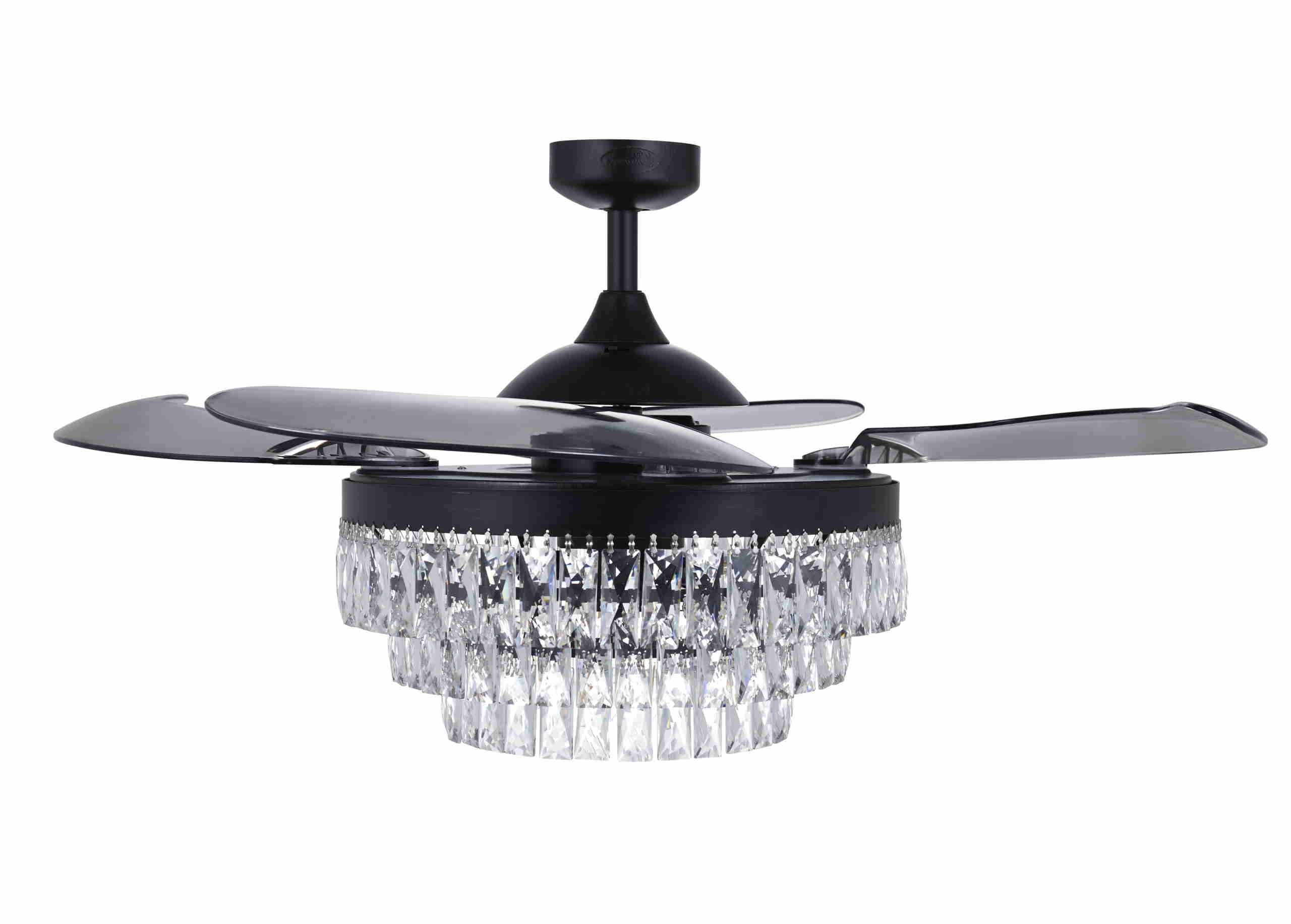 Deckenventilator Fanaway Veil Schwarz mit Licht