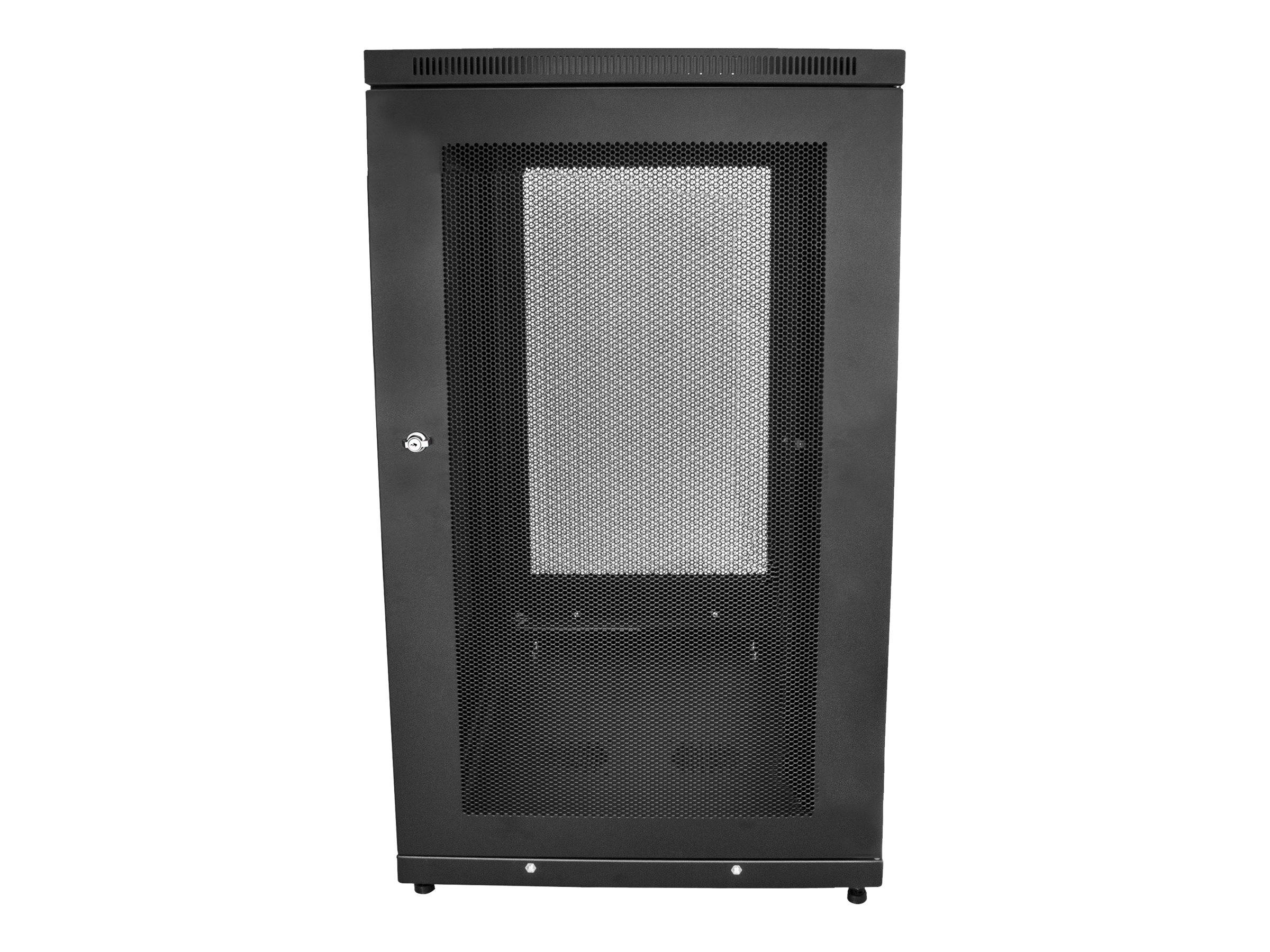 StarTech.com RK1833BKM Serverschrank (18HE, 78cm tiefes Gehäuse, Netzwerk Server Schrank, Datenschrank) - Schrank Netzwe