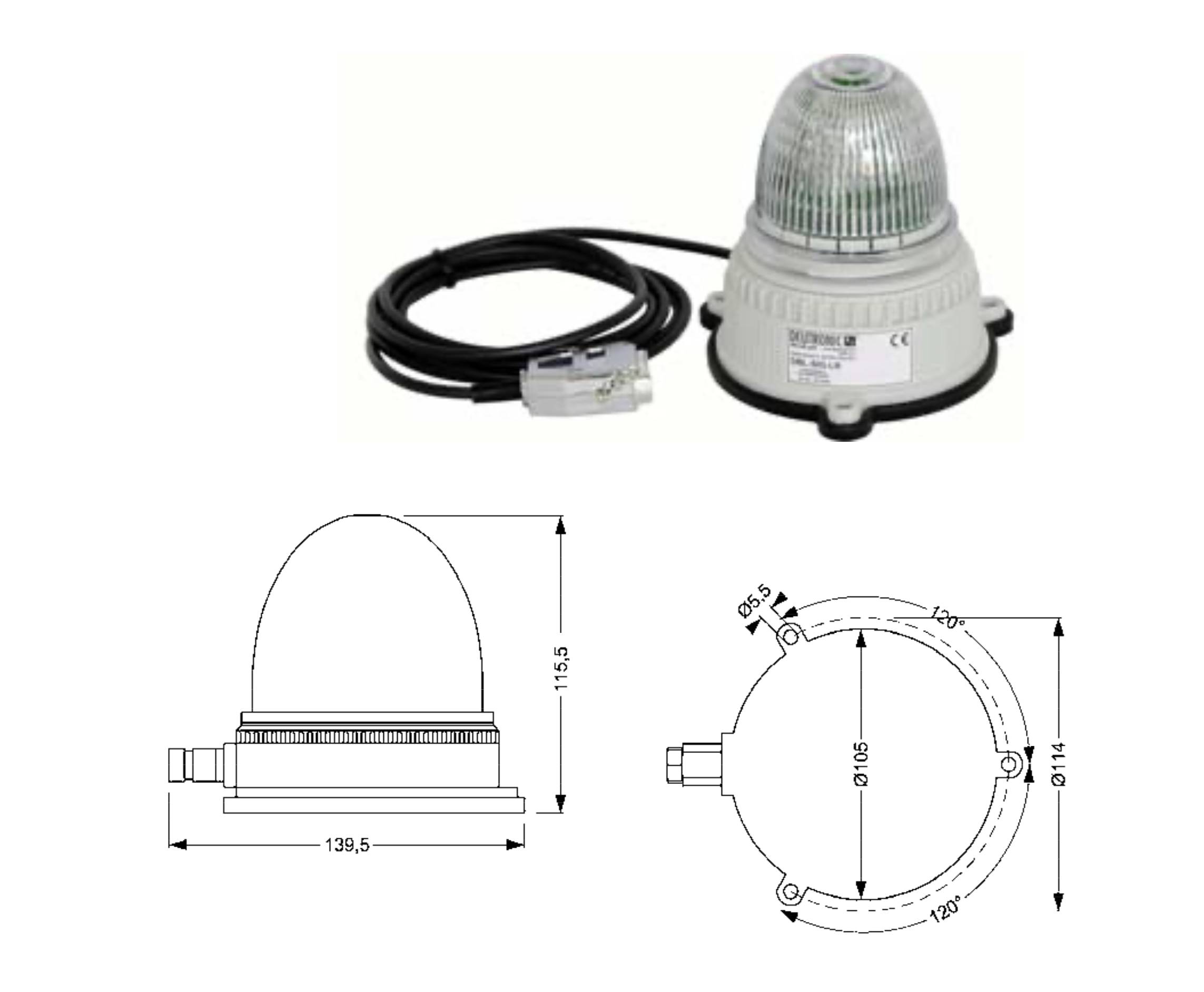 Deutronic Fernindikator für Type: DBL 800, 1050[/3W], 1200[/3W], 1600[/3W], DBL2700, 3000/3W, 5500/3W
