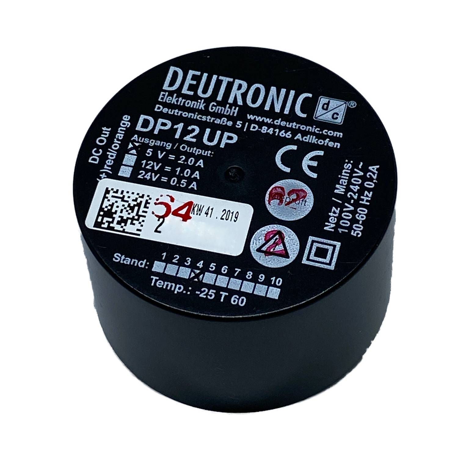 Deutronic Unterputz Netzteil 5V DP12UP-5-C