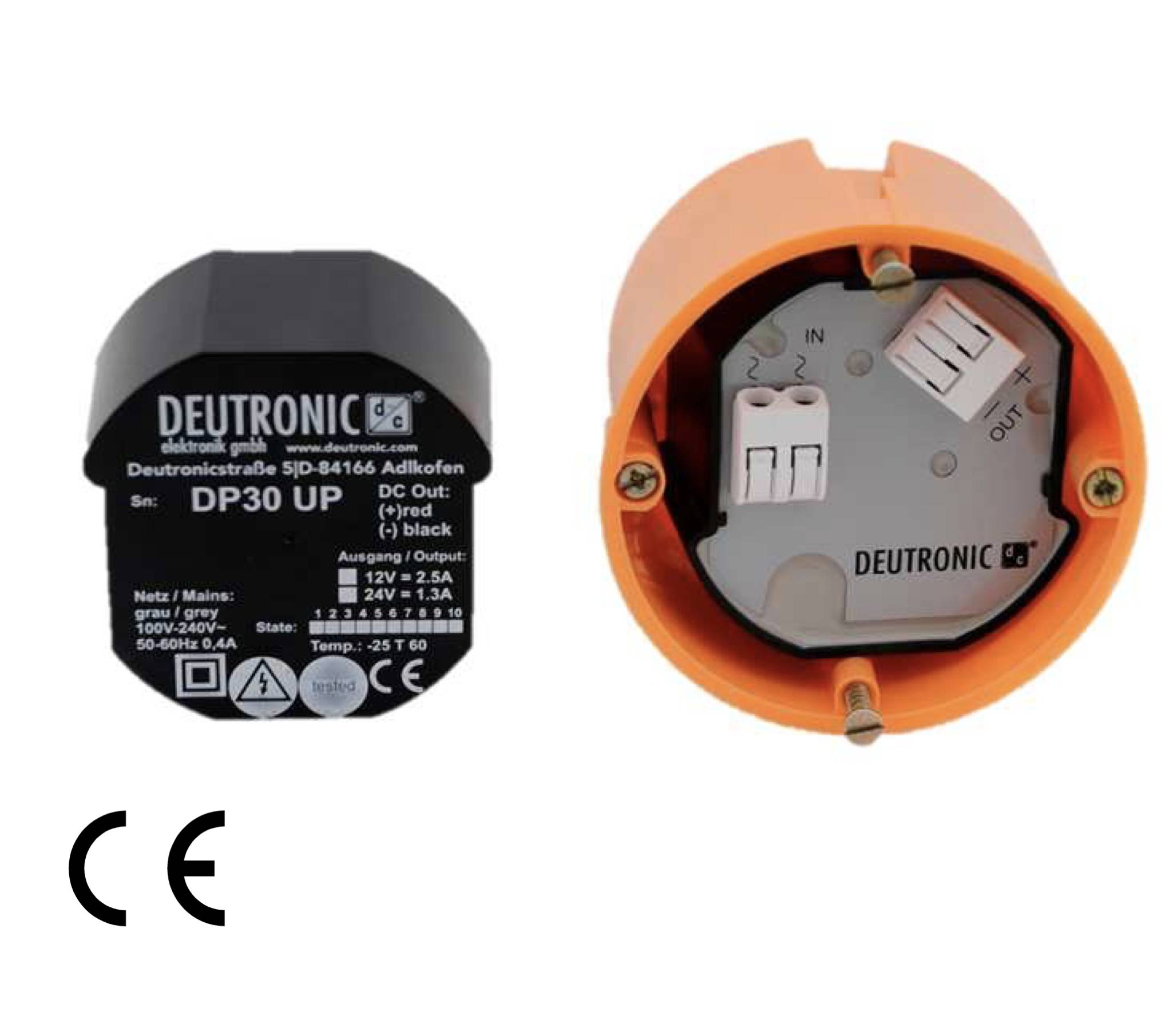Deutronic Unterputz Netzteil 24V DP30UP-24-C 24V / 1,25A