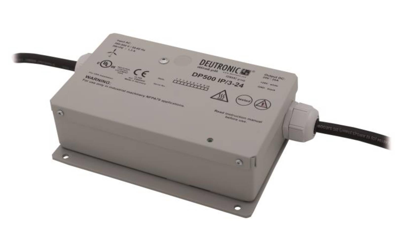 IP67 Deutronic 24V Netzteil DP500IP/3-24