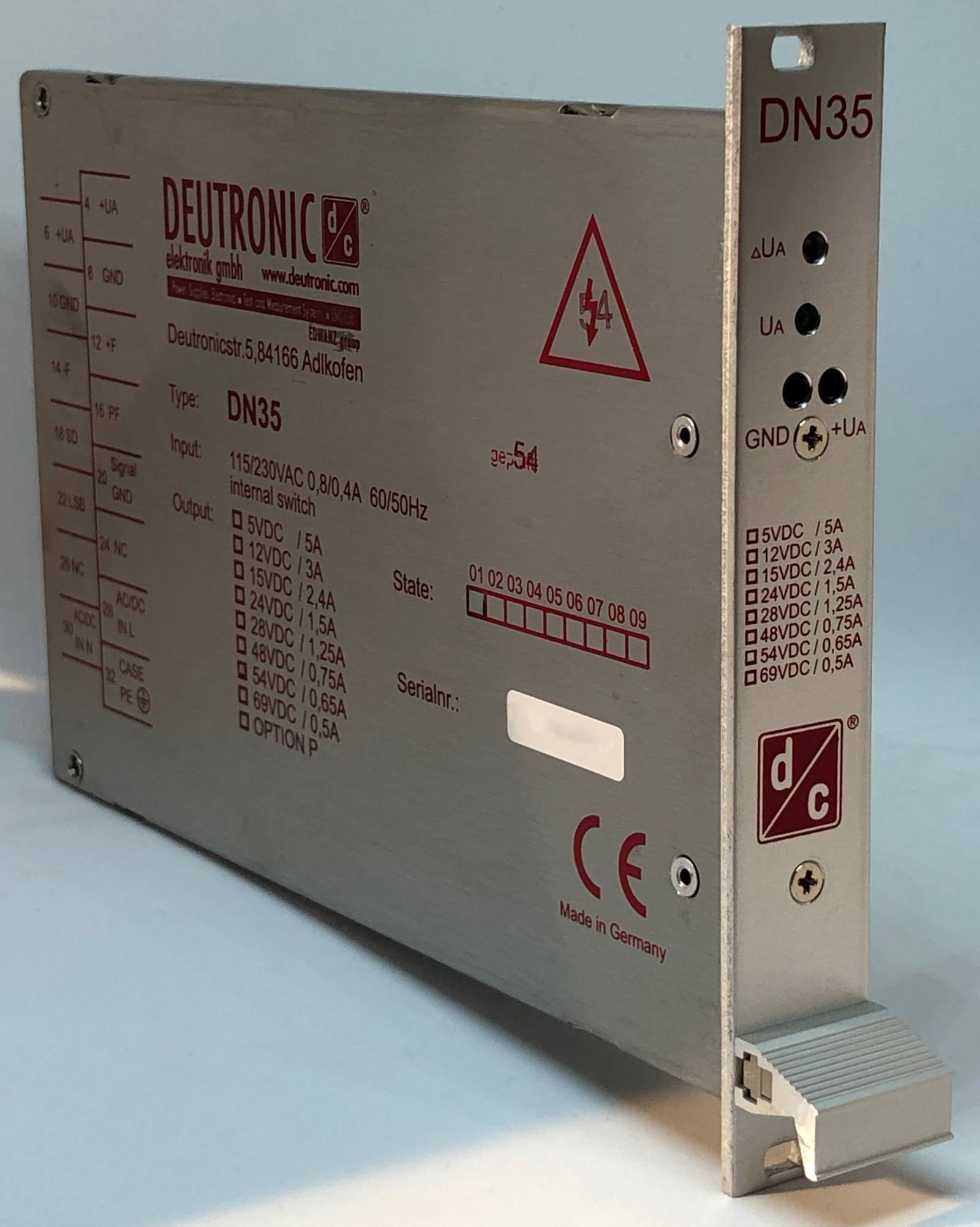 Deutronic DN35-54 54V 19" Netzteil