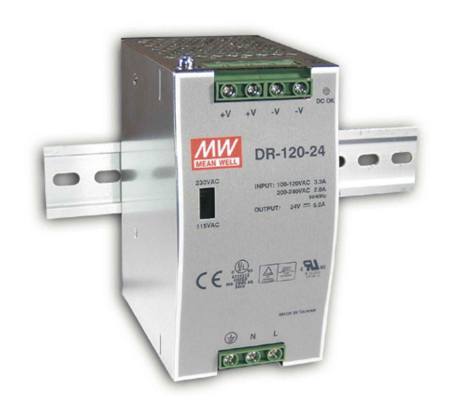 Meanwell TS-35 Hutschienennetzteil DR-120-12 12V Gebäudeautomation