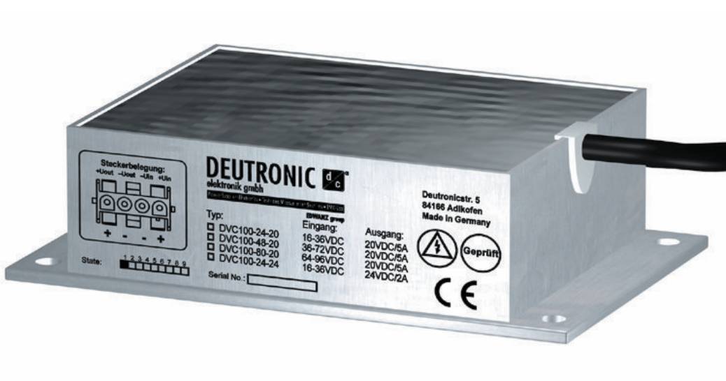 Deutronic DVC100-48-20 DC/DC Wandler Fahrzeugwandler 48VDC auf 20VDC 5A