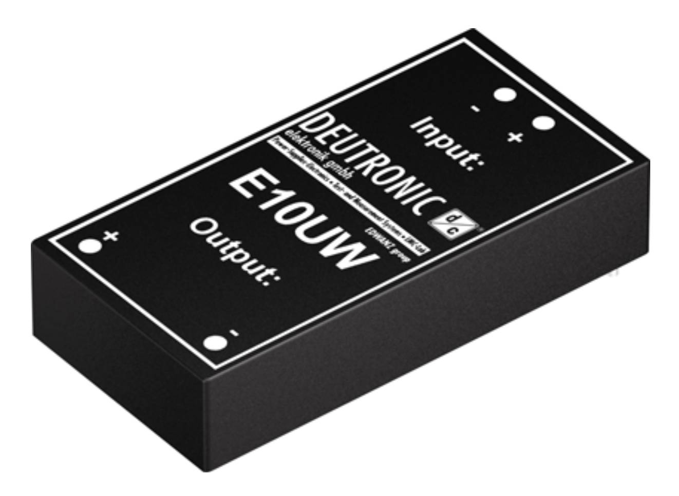 Deutronic DC/DC Printwandler E10UW24R15 24VDC auf 15VDC / 666mA