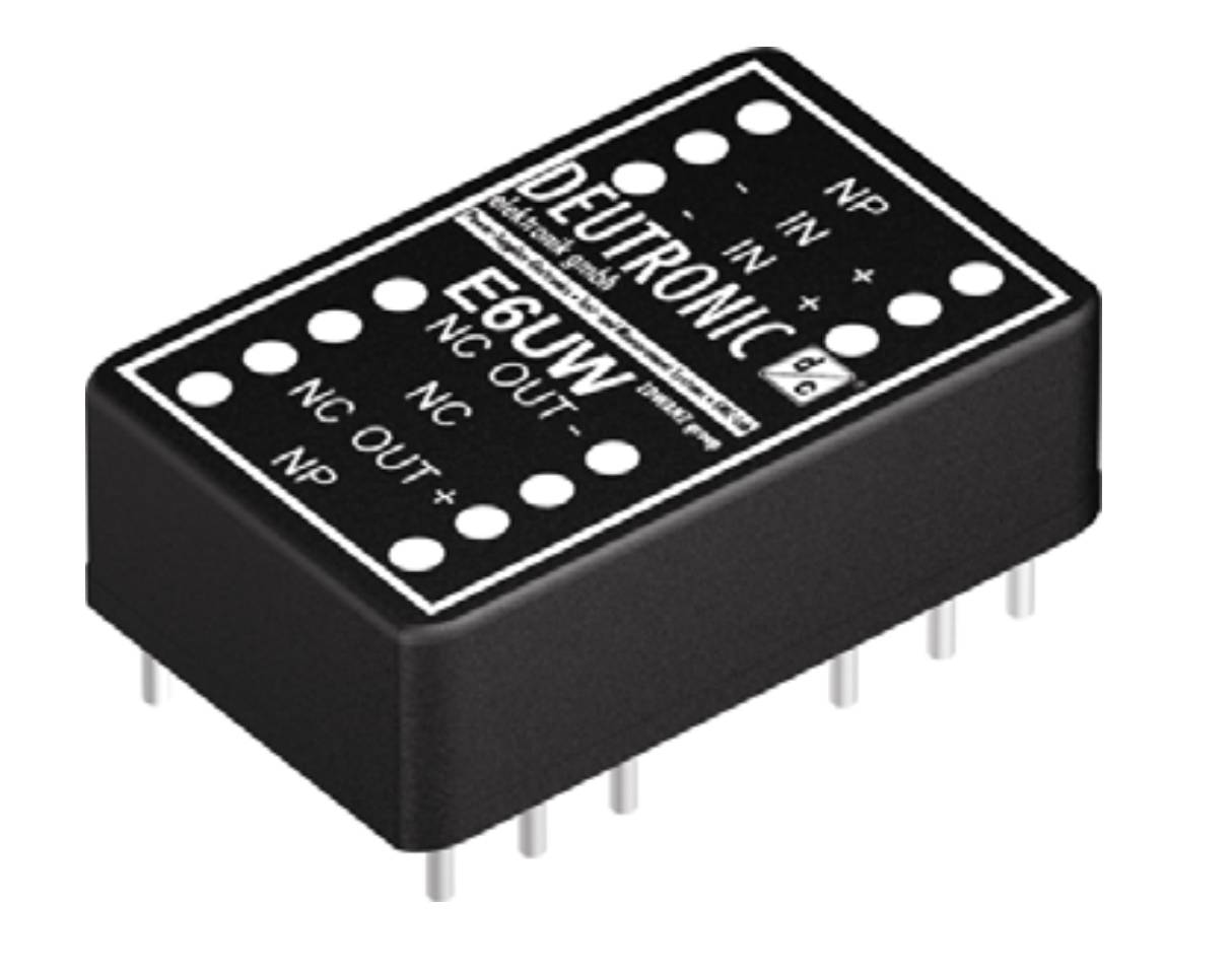 Deutronic DC/DC Wandler DIL Raster E6UW24R15-15 24VDC auf +-15VDC +-190mA