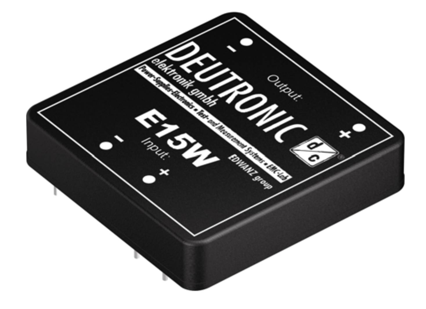 Deutronic DC/DC Printwandler 2" x 2" E15W12R12C 12VDC auf 12VDC / 1250mA