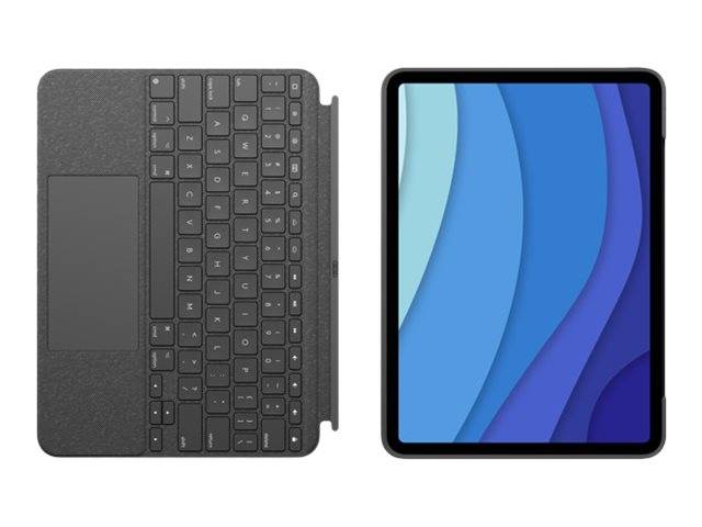 Logitech Combo Touch - Tastatur und Foliohülle - mit Trackpad - hintergrundbeleuchtet - Apple Smart connector - QWERTZ -