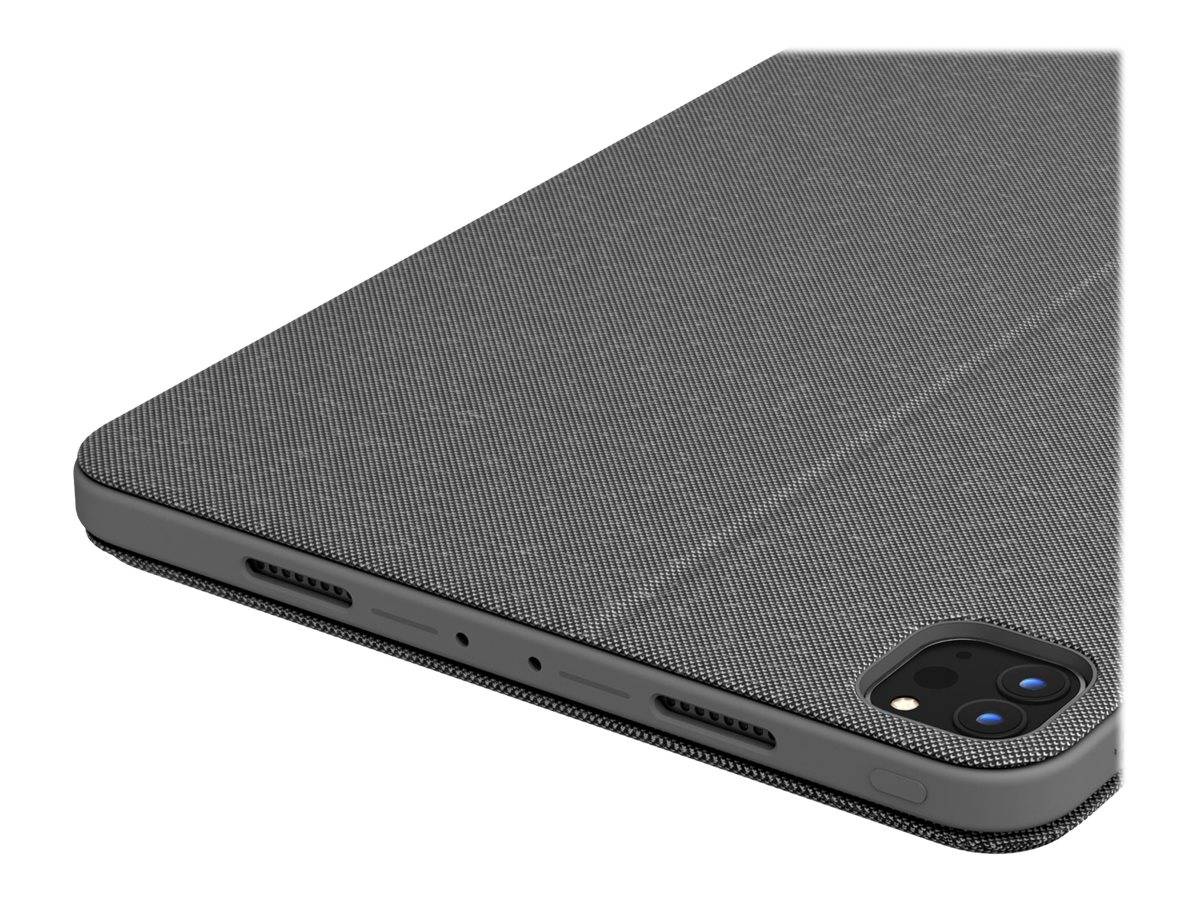 Logitech Combo Touch - Tastatur und Foliohülle - mit Trackpad - hintergrundbeleuchtet - Apple Smart connector - QWERTY - Pan-Nordic - Oxford Gray