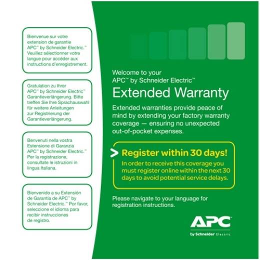 APC Extended Warranty - Serviceerweiterung - Zubehör (für USV bis zu 1 kVA)