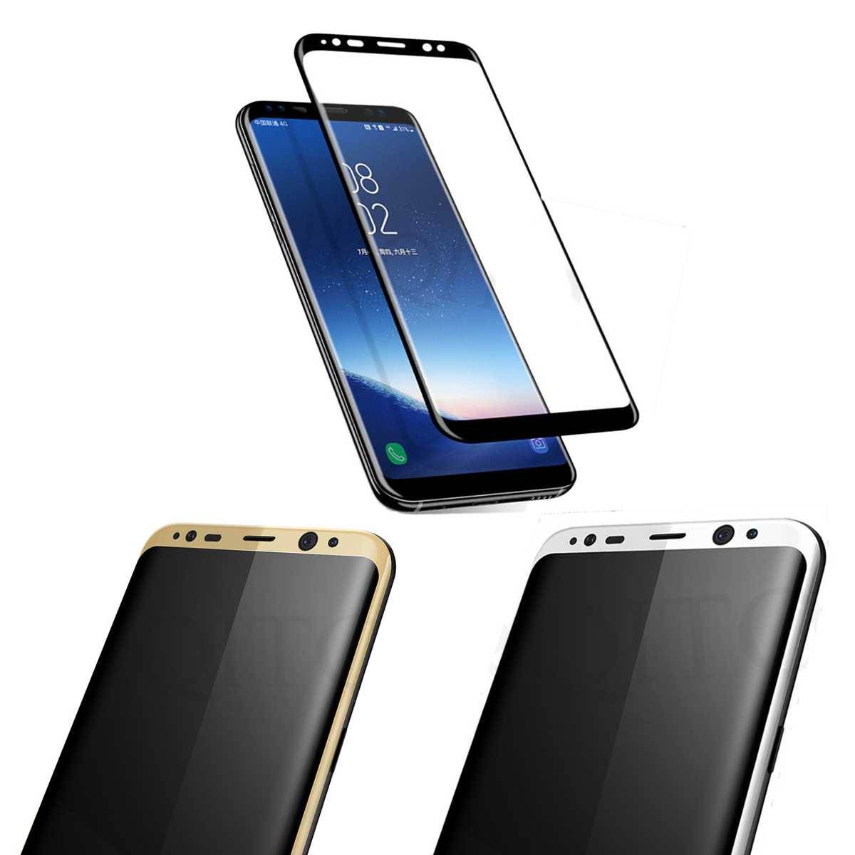 Panzer Schutzfolie 4D für Samsung Galaxy S8 / Display-Schutzglas 9H SINTECH© Premium