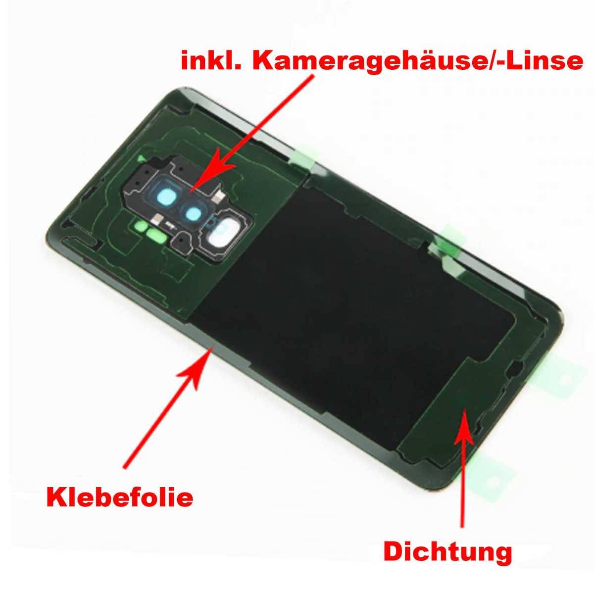 Samsung Galaxy S9 G960F Akkudeckel Glas Backcover Rückseite
