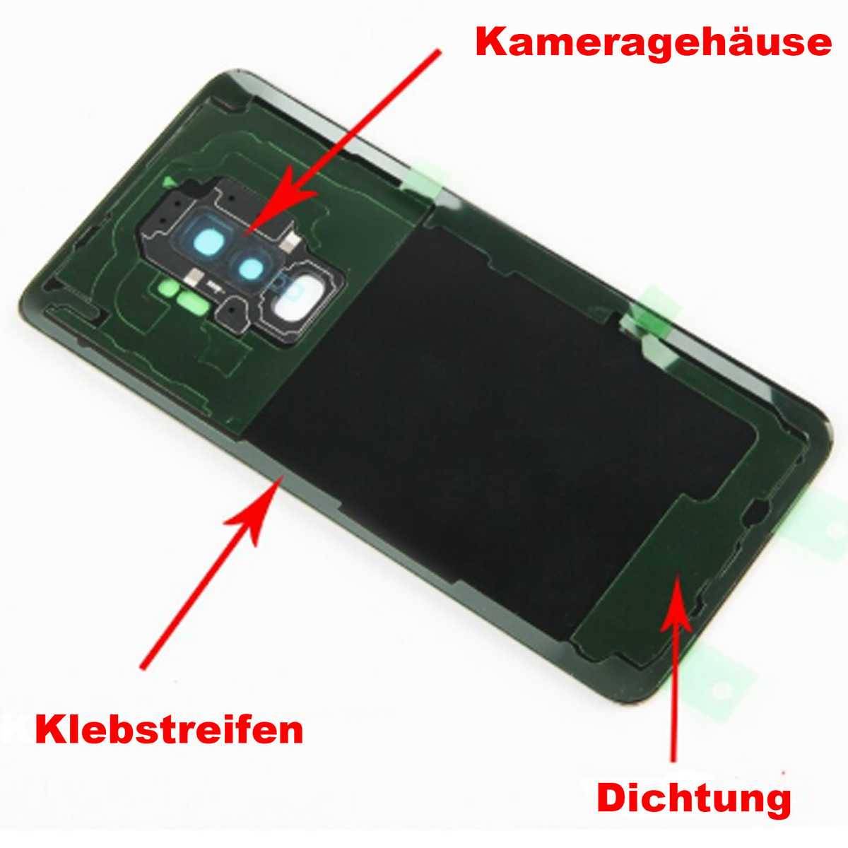 Samsung Galaxy S9 G960F Akkudeckel Glas Backcover Rückseite DUOS