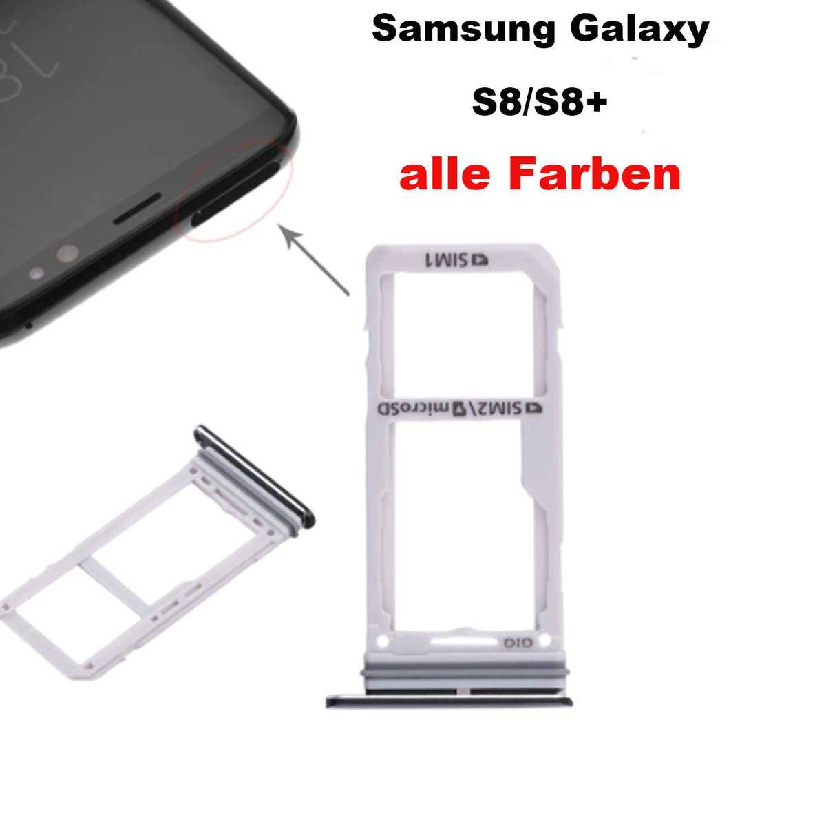 Dual Sim + SD Kartenhalter / Sim card tray passend für Samsung Galaxy S8 G950F Duos / S8+ G955F Duos