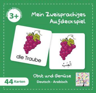 Mein Zweisprachiges Aufdeckspiel, Obst und Gemüse, Arabisch (Kinderspiel) Deutsch-Arabisch, Mein zweisprachiges Aufdeckspiel, 44 Karten, Sprachförde