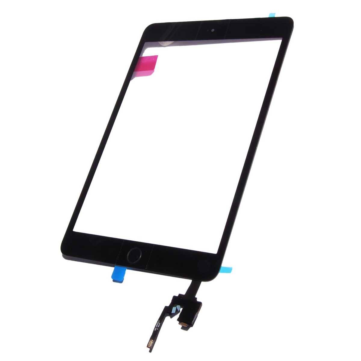 SINTECH© Premium Frontscheibe + Touchscreen für iPad Mini 3, schwarz mit IC Chip und Home Button