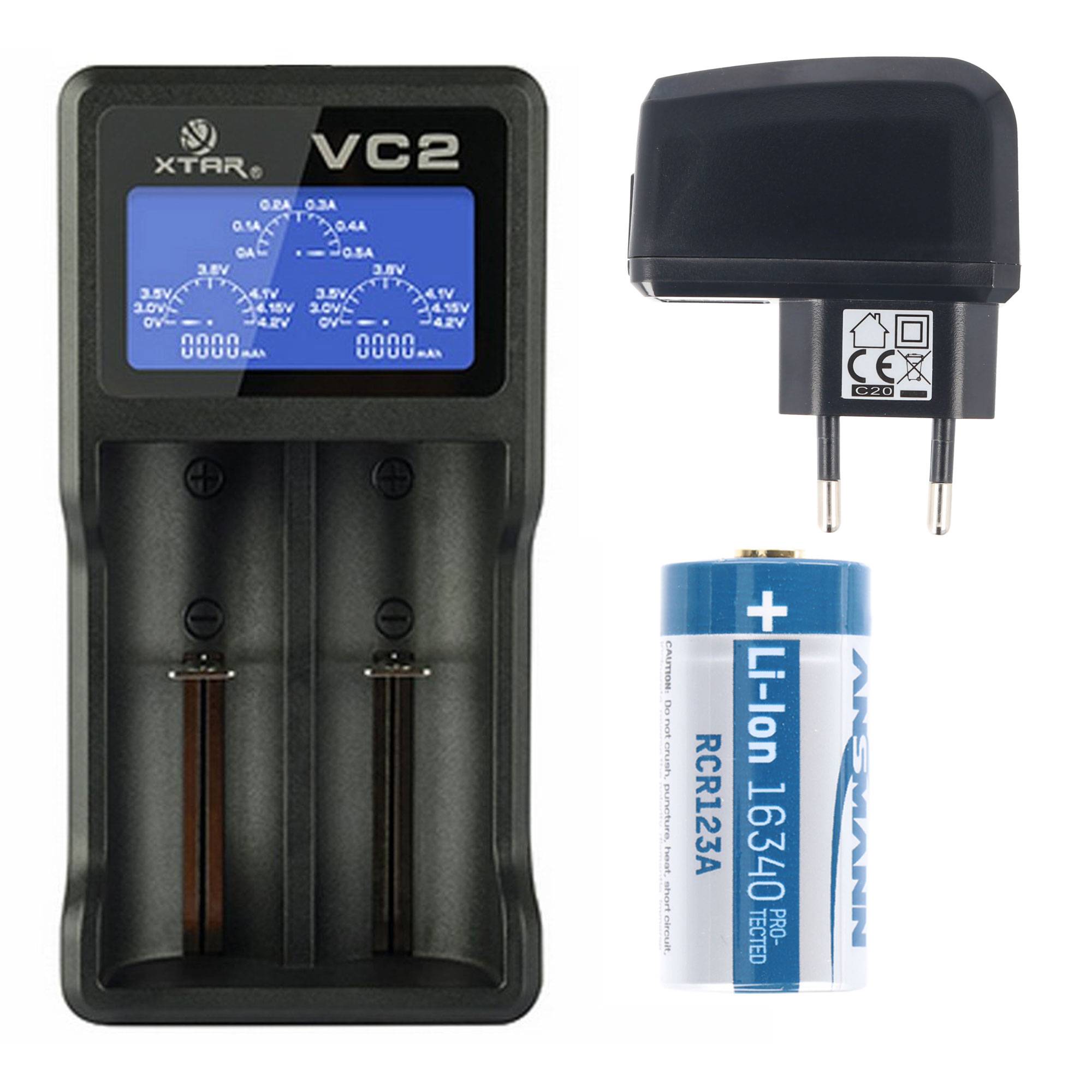 CR123A Akku passend für die FLIR Breach PTQ136 Wärmebildkamera Li-ion-Akku inklusive Ladegerät