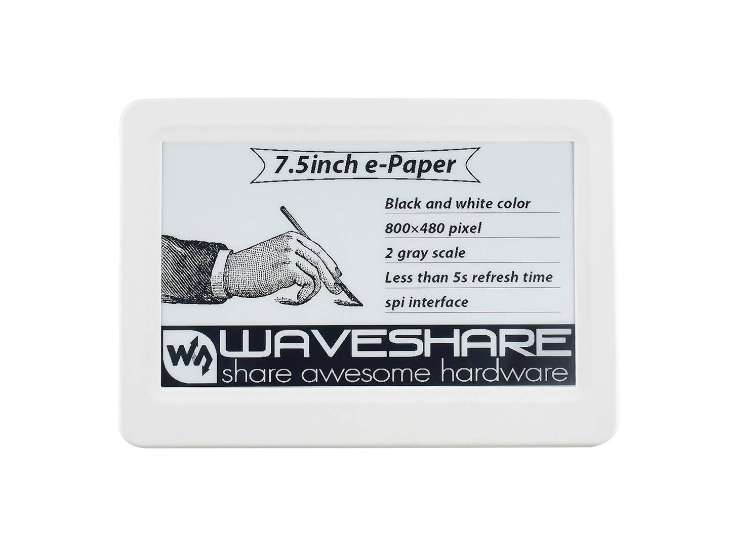 WaveShare 7.5inch Passive NFC-Powered e-Paper, No Battery