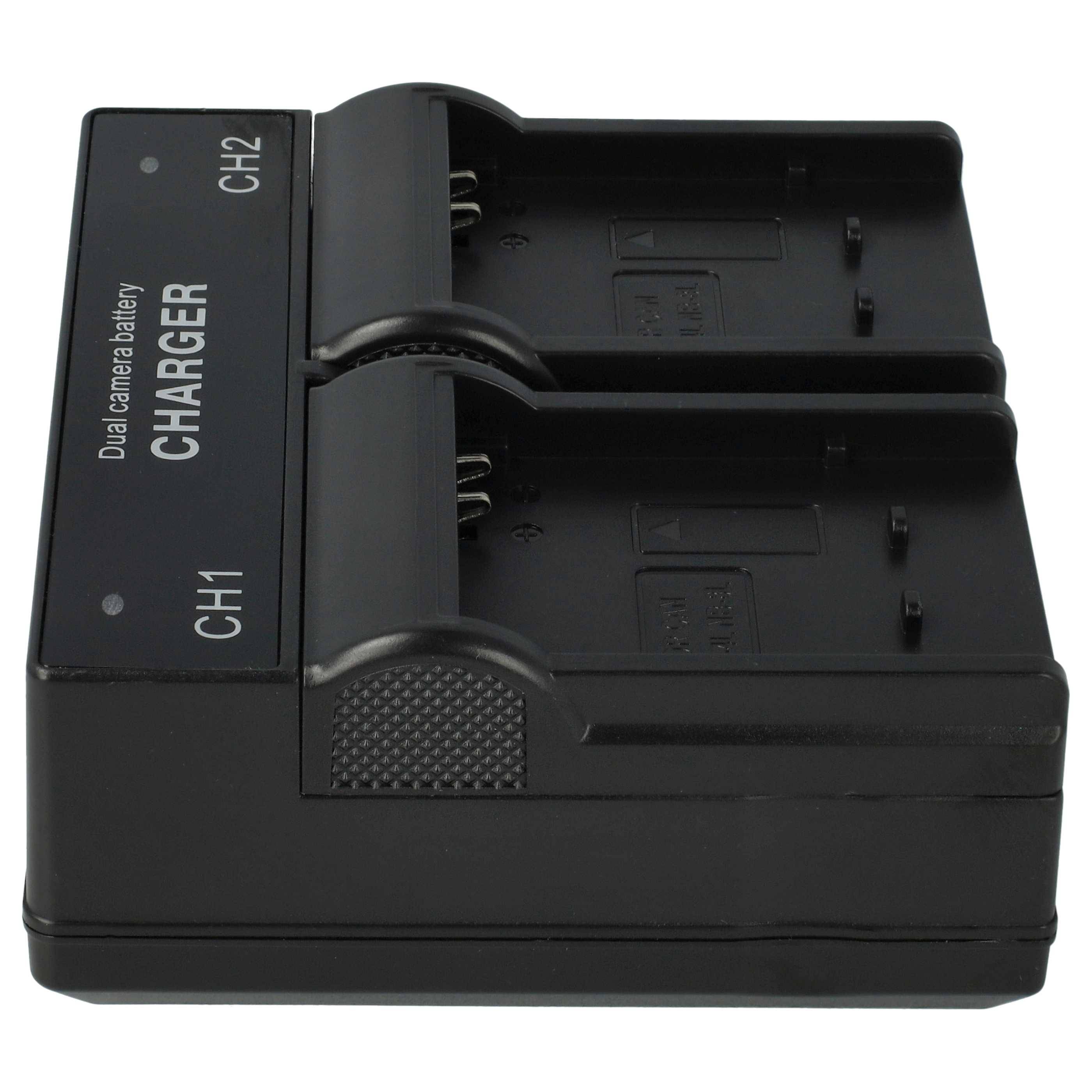 vhbw Dual Ladegerät kompatibel mit Canon Digital Ixus 110 is, 115 HS, 117 HS, 100 IS Kamera Camcorder/Akku - Ladeschale, Ladeanzeige, 4.2/8.4 V