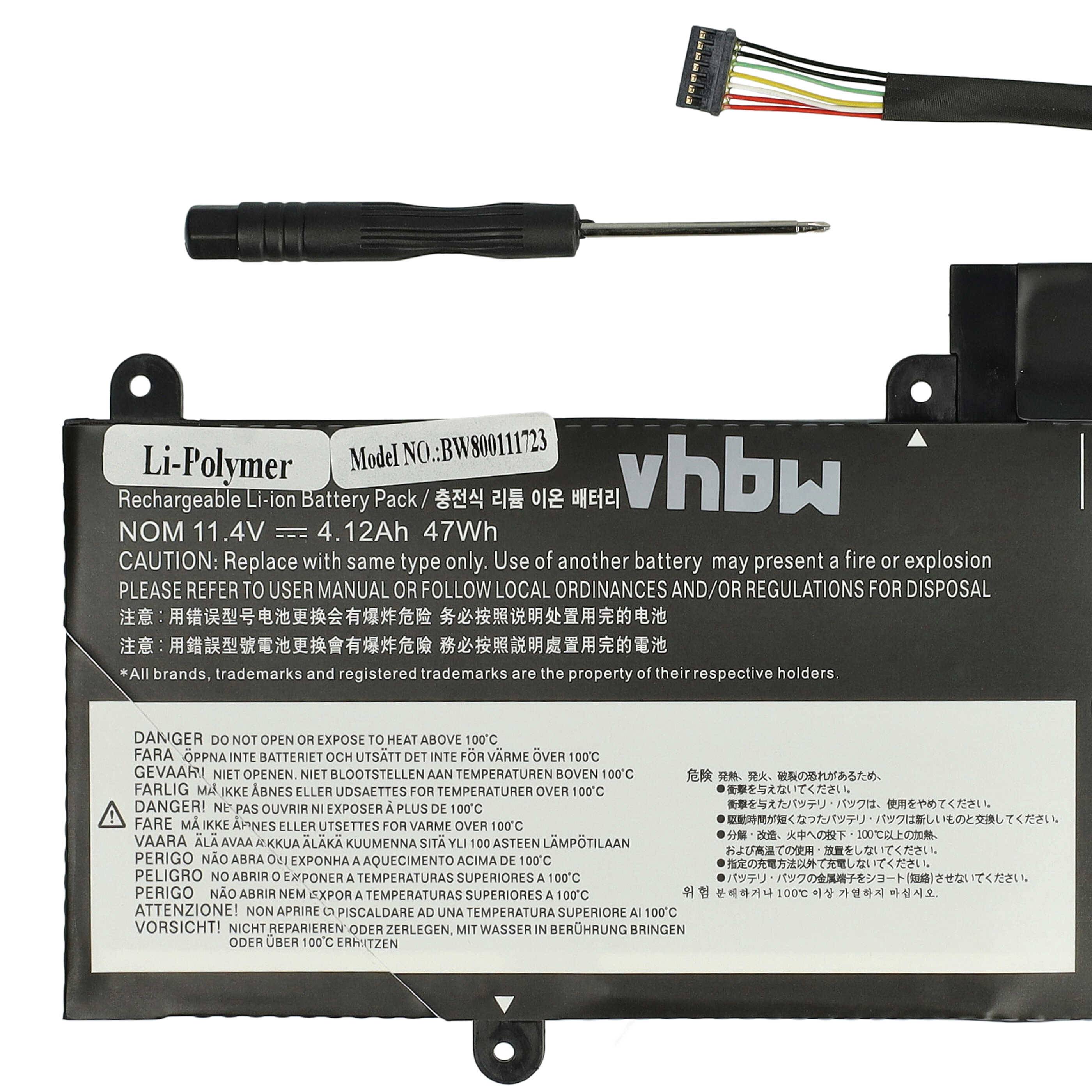 vhbw Akku kompatibel mit Lenovo ThinkPad E450 (20DCA023CD), E450 (20DCA026CD) Notebook (4120 mAh, 11,4 V, Li-Polymer)