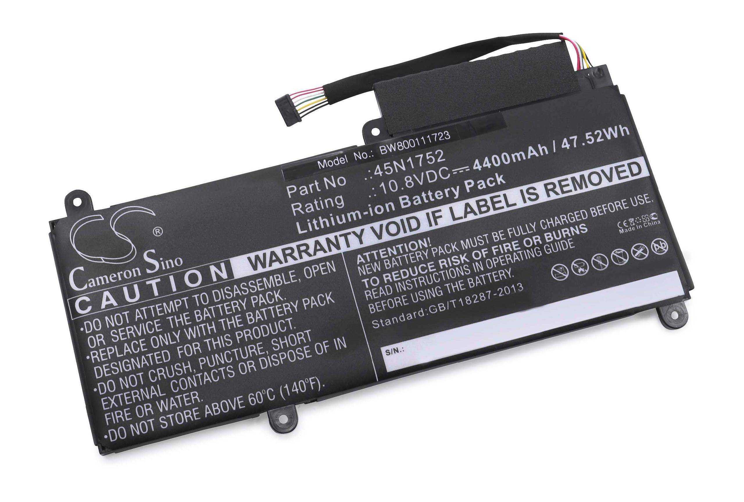 vhbw Akku Ersatz für Lenovo 45N1754, 45N1755, 45N1756, 45N1757, SB10F46460 für Notebook (4400mAh, 10,8V, Li-Ion)