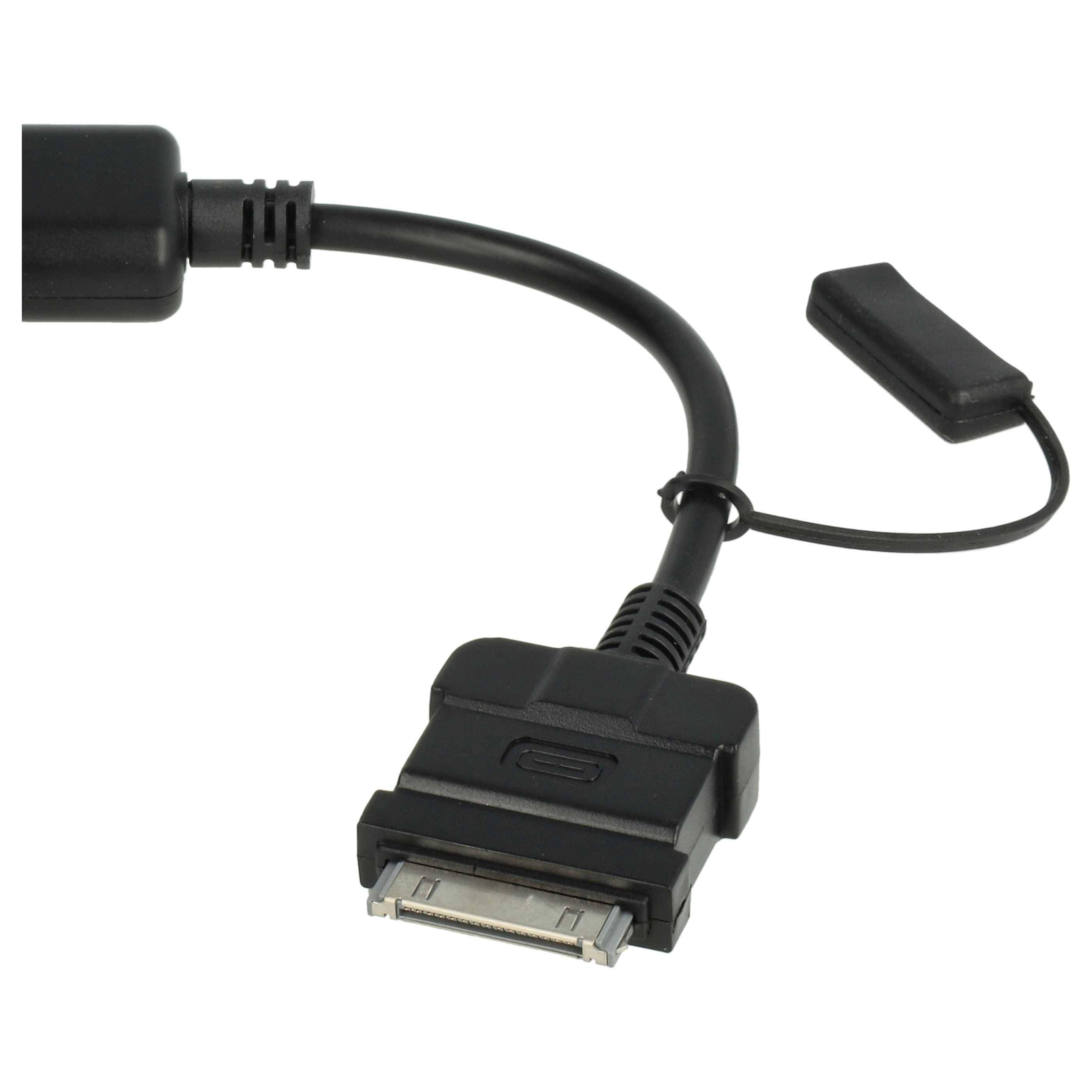 vhbw KFZ Audio Kabel kompatibel mit BMW X1 Auto, Fahrzeug - Y-Adapter, 350 cm Schwarz
