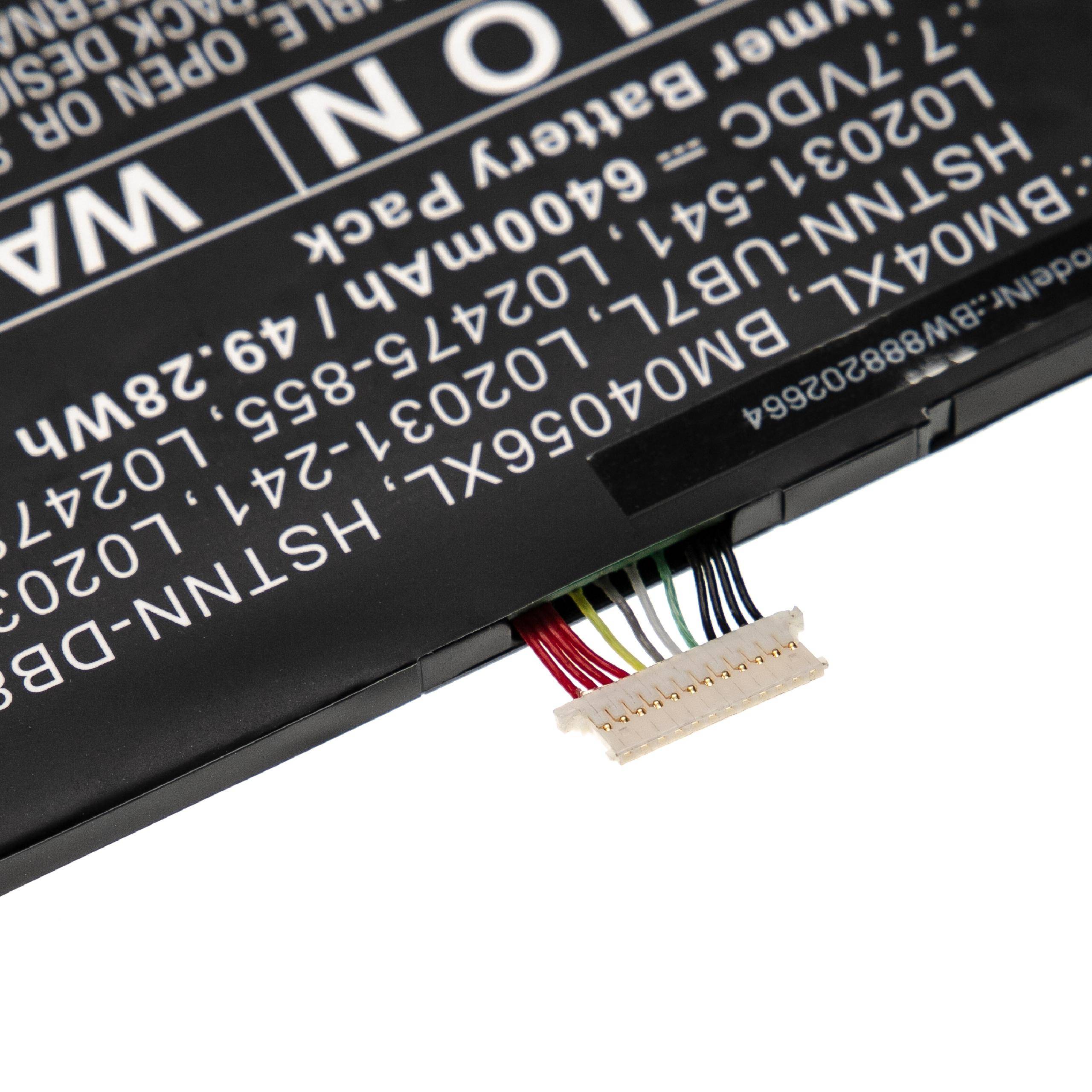 vhbw Akku kompatibel mit HP EliteBook x360 1030 G3 4WW24PA, x360 1030 G3 4WW35PA Notebook (6400 mAh, 7,7 V, Li-Polymer)