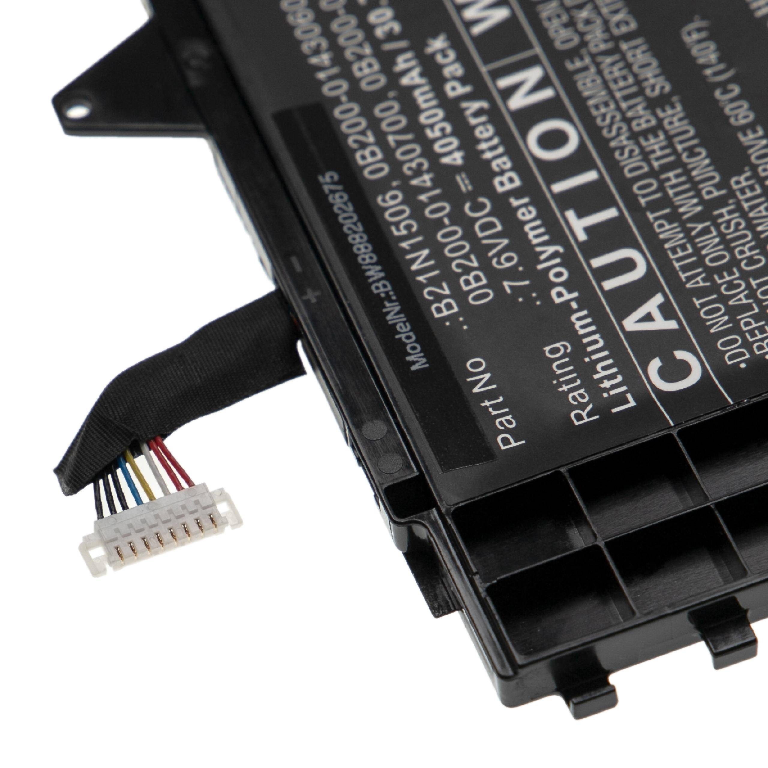 vhbw Akku kompatibel mit Asus EeeBook E502S, E502SA, E502SA-DM060T, E502SA-XO017T Notebook (4050mAh, 7,6V, Li-Polymer)