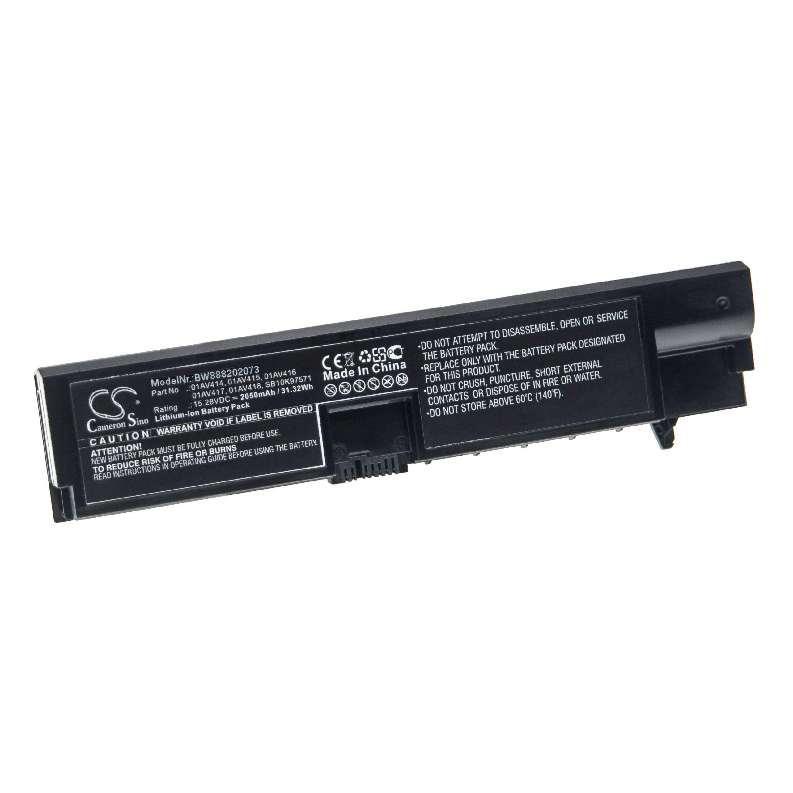 vhbw Akku Ersatz für Lenovo SB10K97571, SB10K97572, SB10K97573, SB10K97574 für Notebook (2050mAh, 15.28V, Li-Ion)