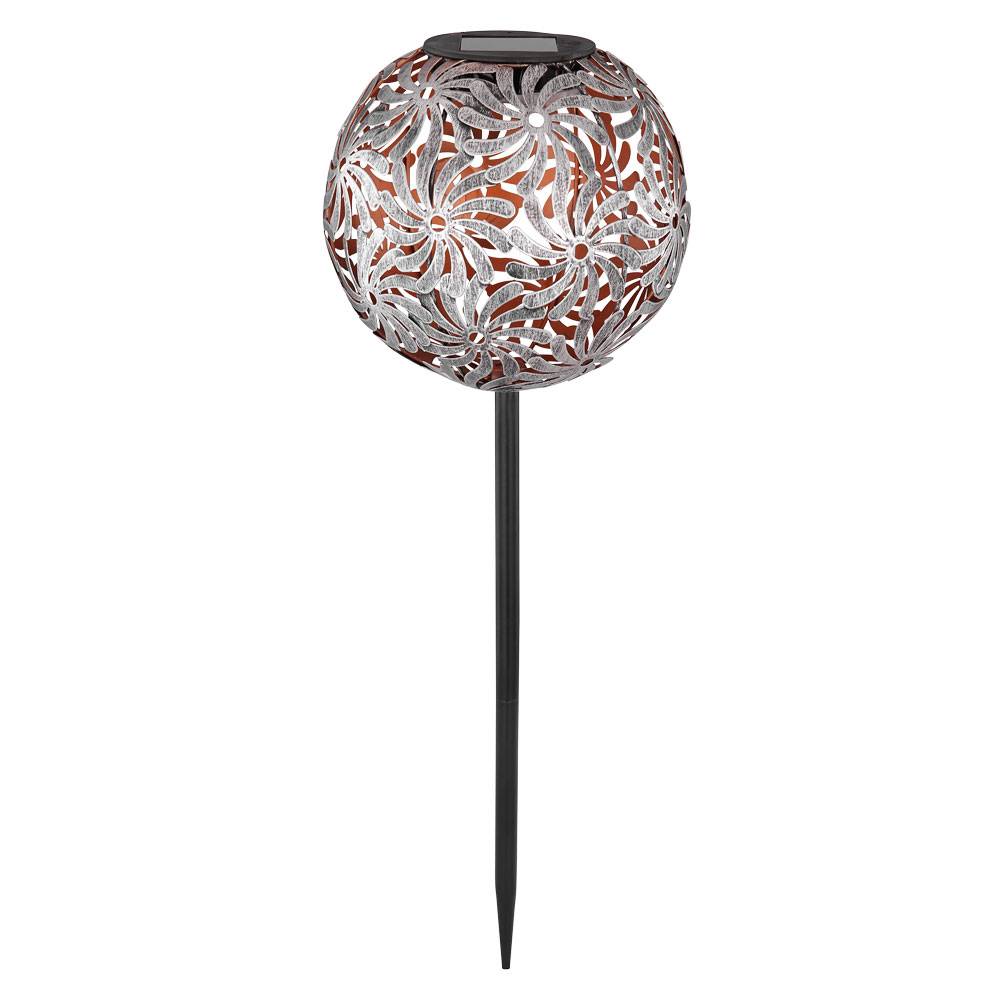 LED Solar Außen Bereich Steck Leuchte Garten Dekor Geflecht Kugel Erdspieß Hof Lampe